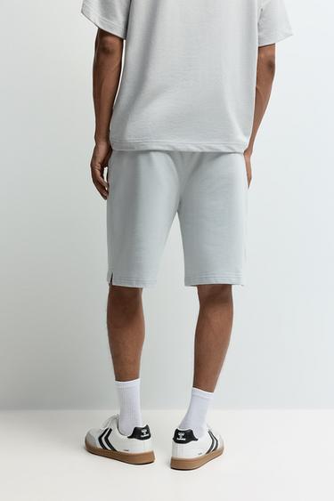 Tracksuit Bermuda shorts — PALE BLUE 4
