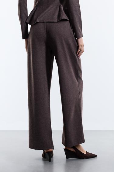Pleated wide-leg trousers — CHOCOLATE 5