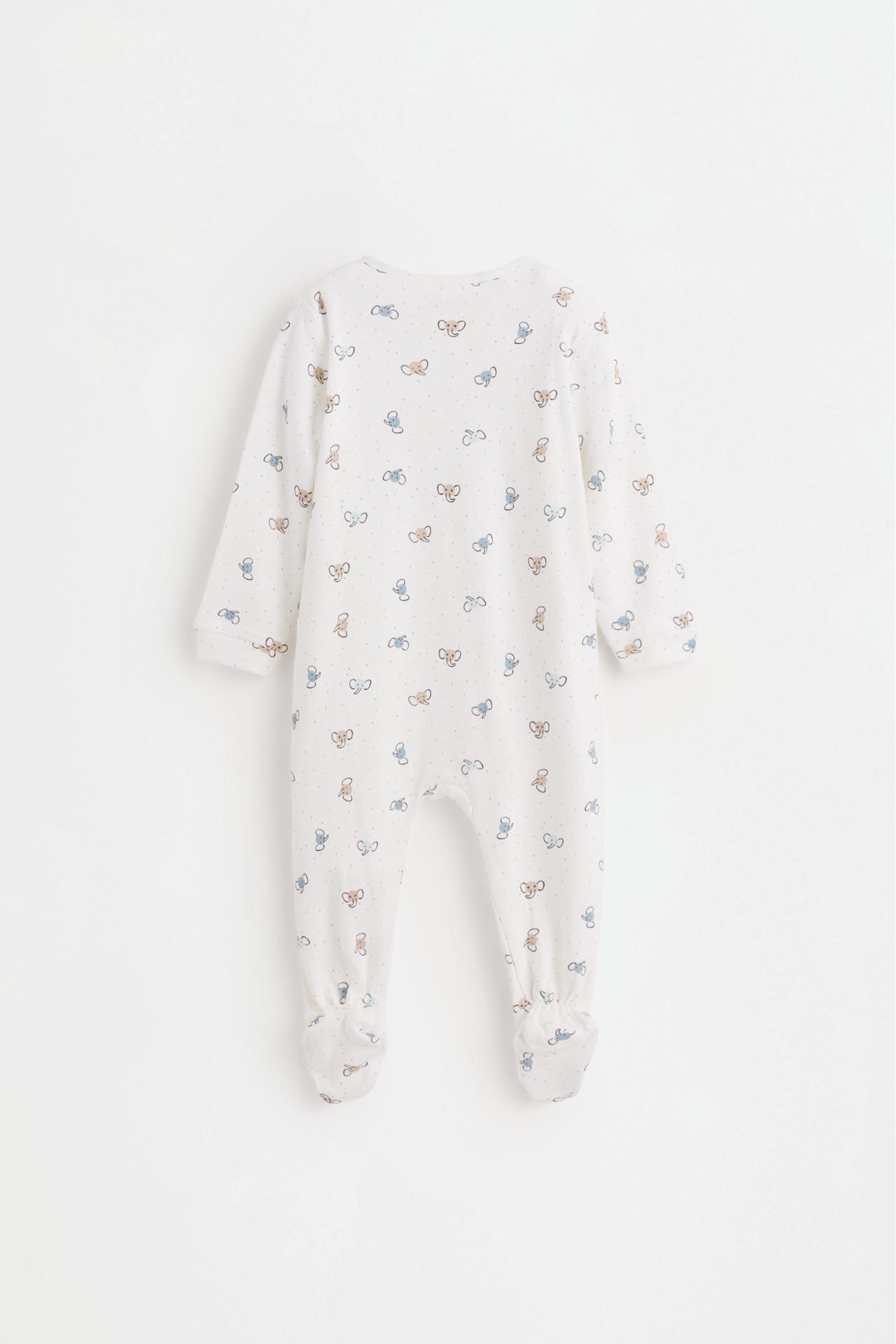 Printed interlock sleepsuit — BLUE