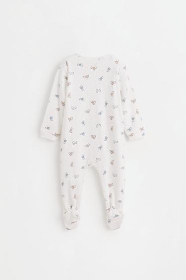 Printed interlock sleepsuit — BLUE 2