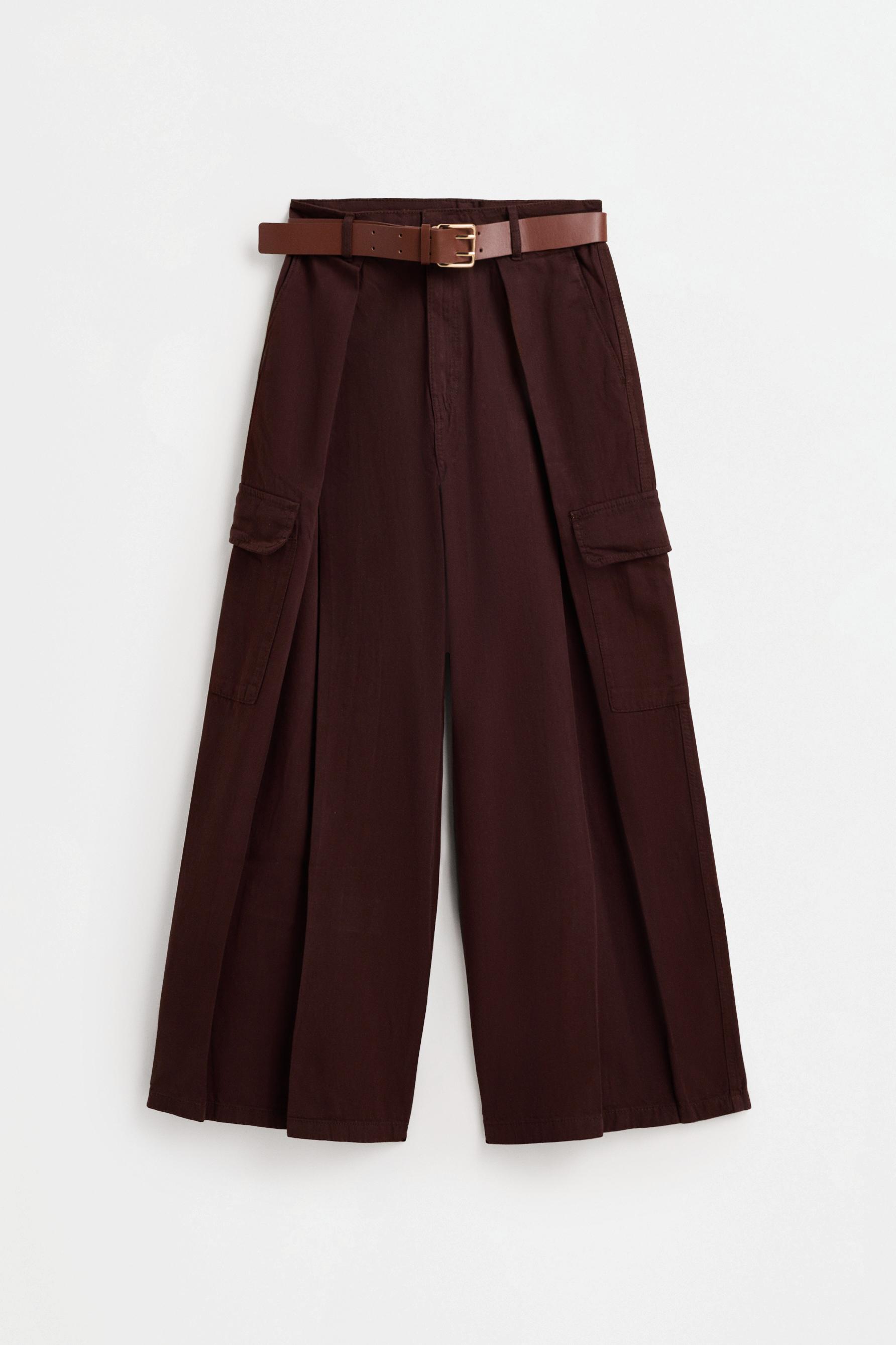 Cargo barrel jeans — BROWN