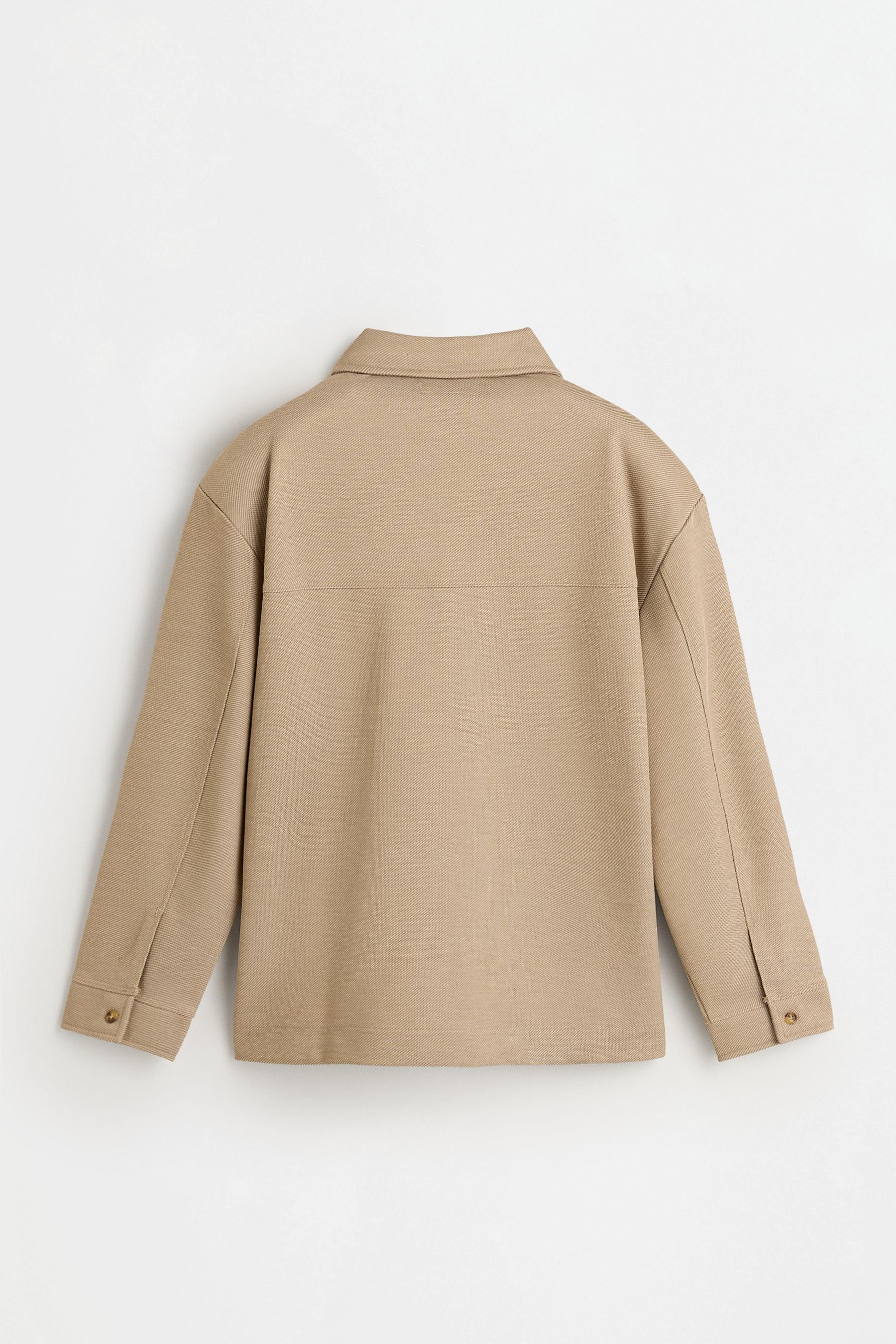 Micro piqué shirt — SAND