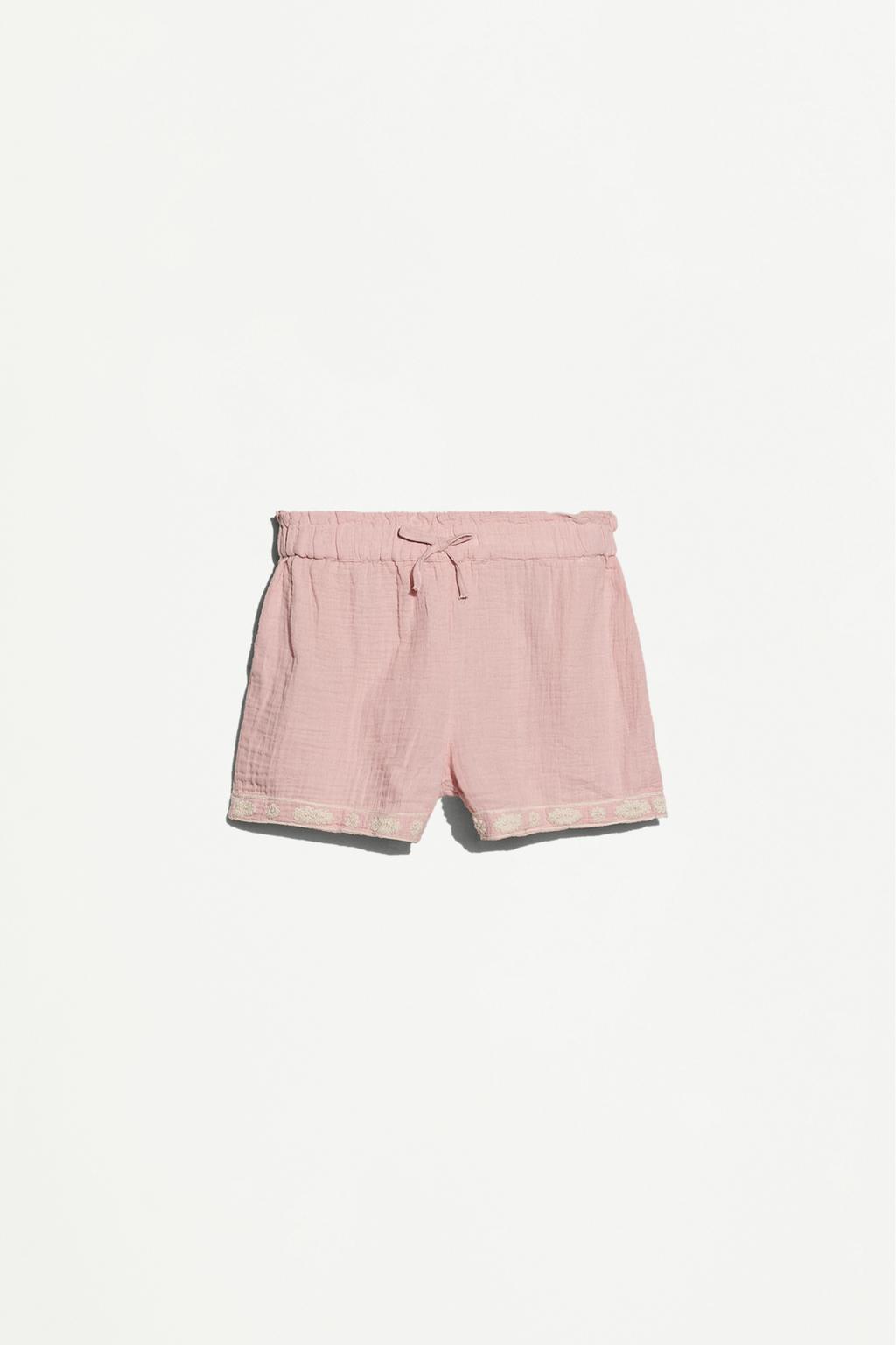 Textured shorts with embroidery – Lefties – صورة المنتج