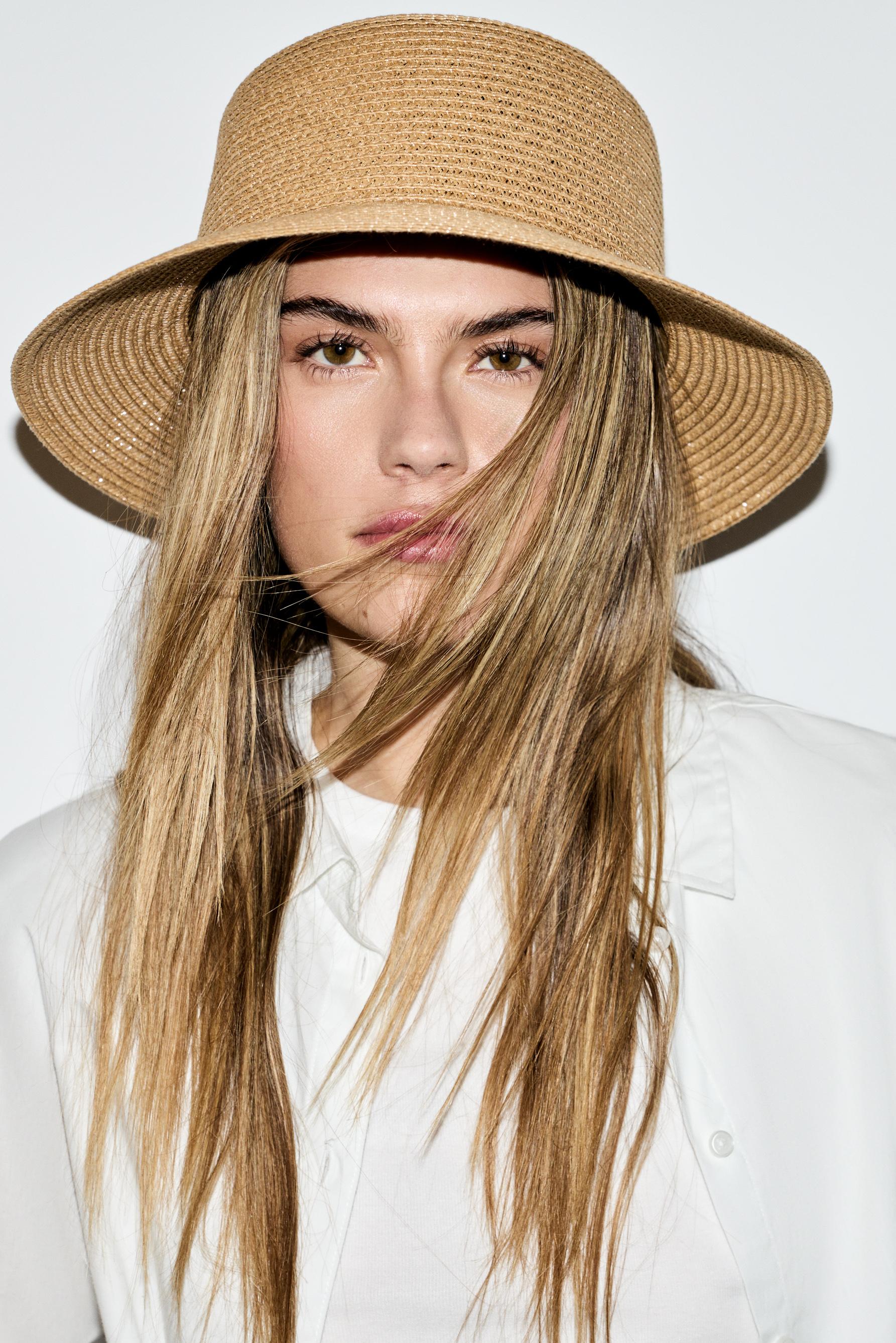 Sombrero bucket efecto rafia