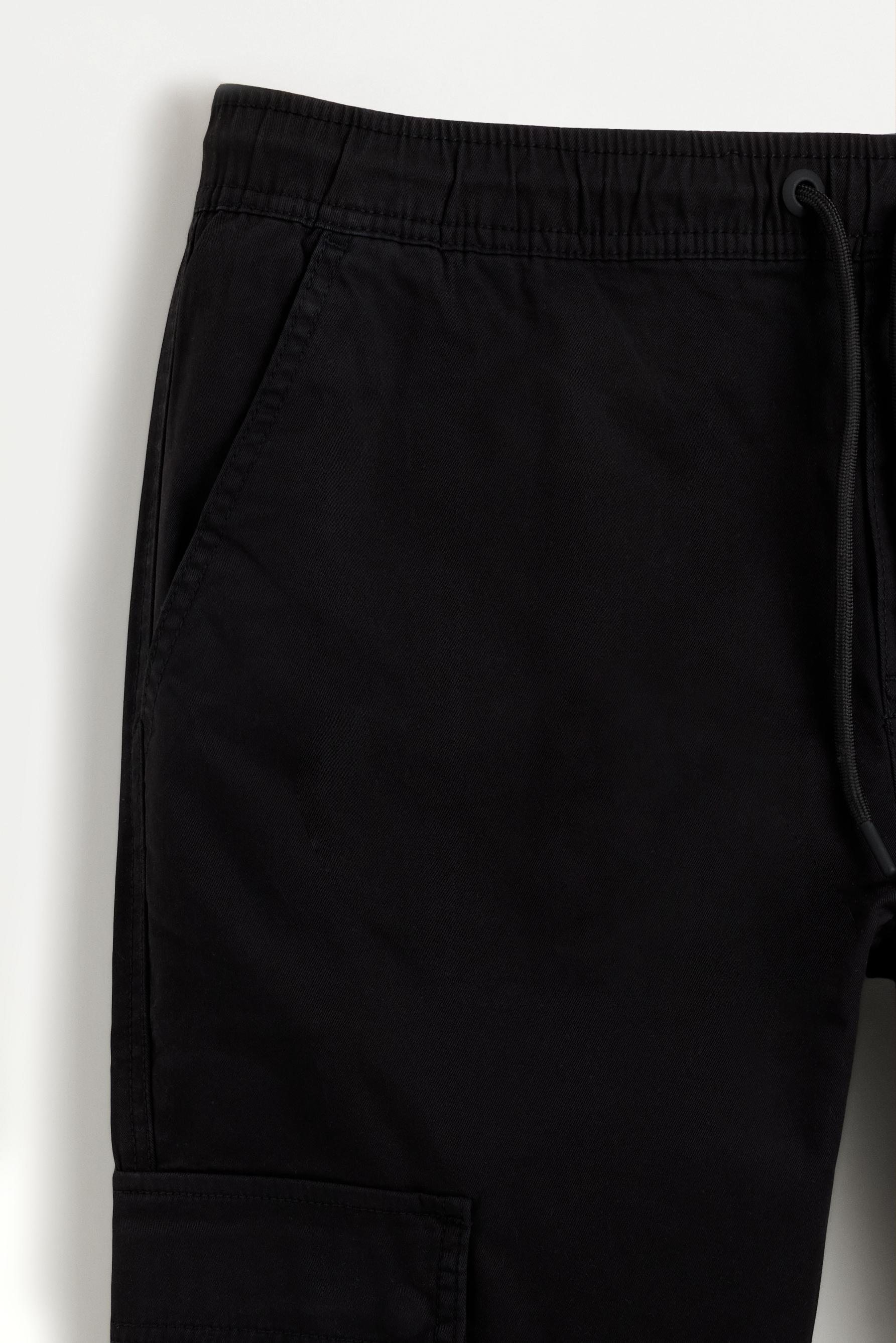 Cargo jogger trousers — BLACK