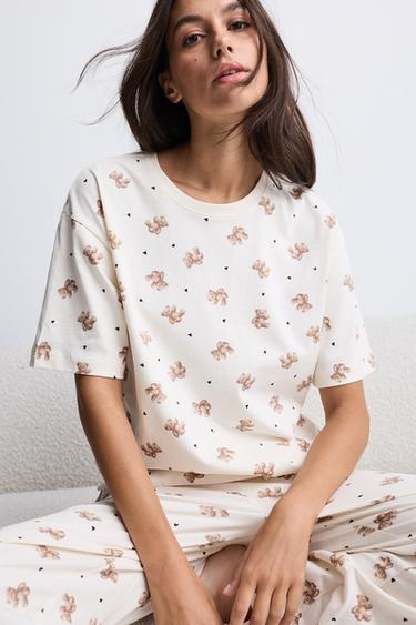 Printed pyjamas — PALE ECRU 5
