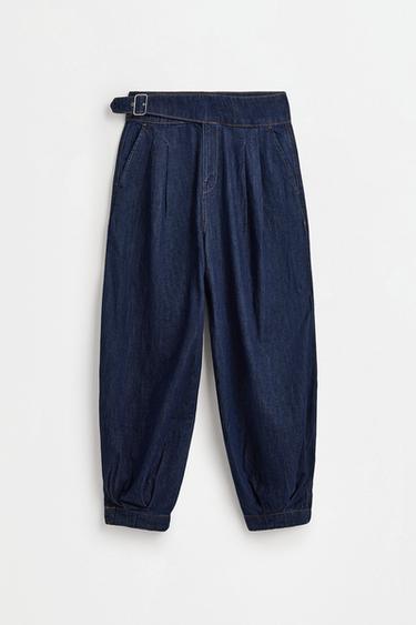 Sarouel trousers with buckle — NAVY 6