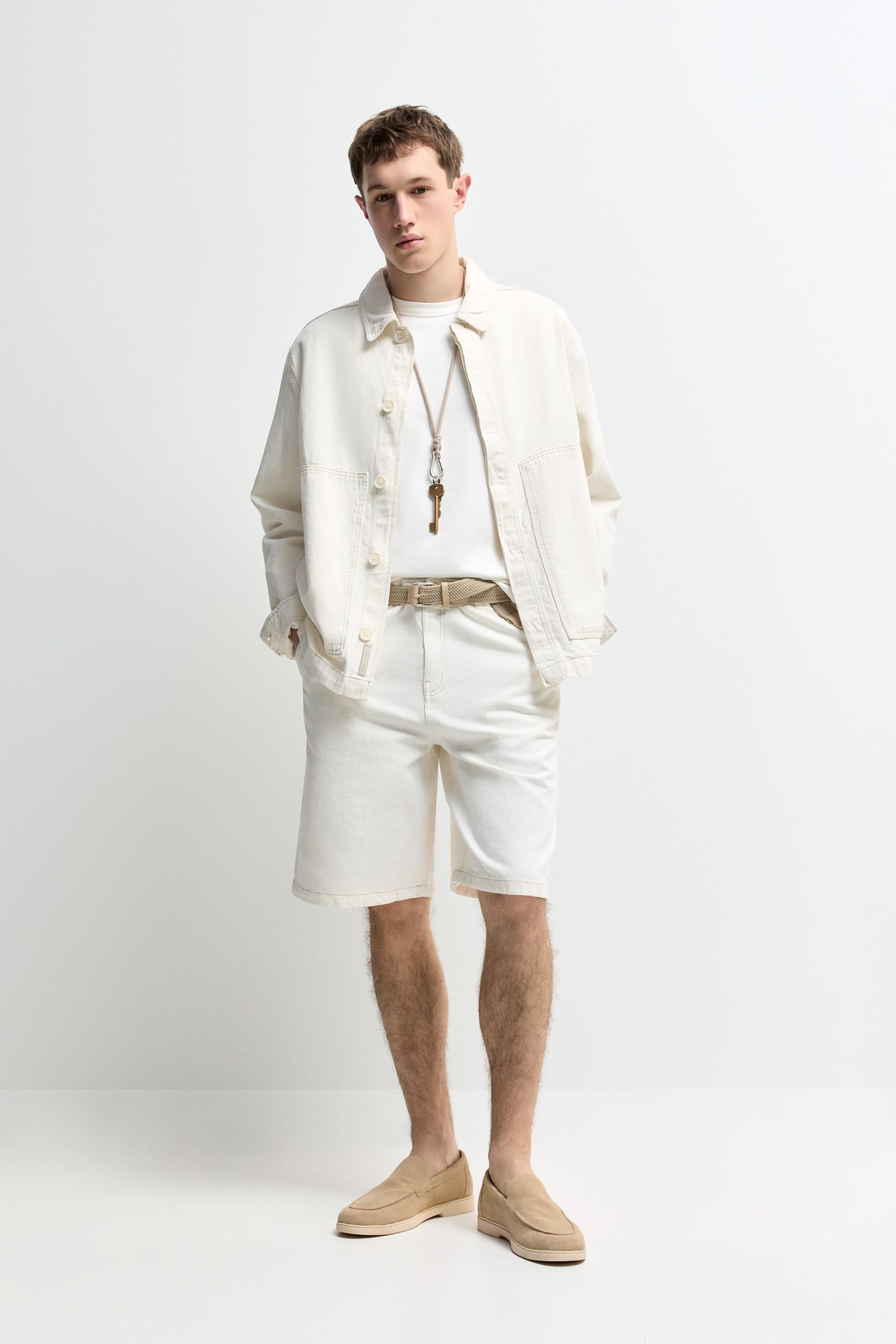 Bermuda denim chino con lino Lefties Edition