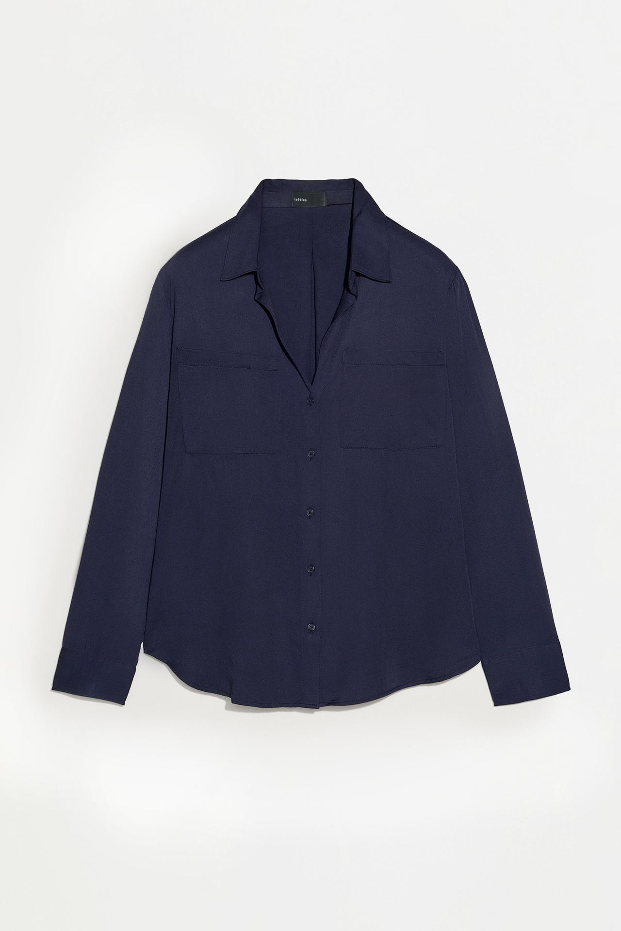 Basic henley shirt — NAVY