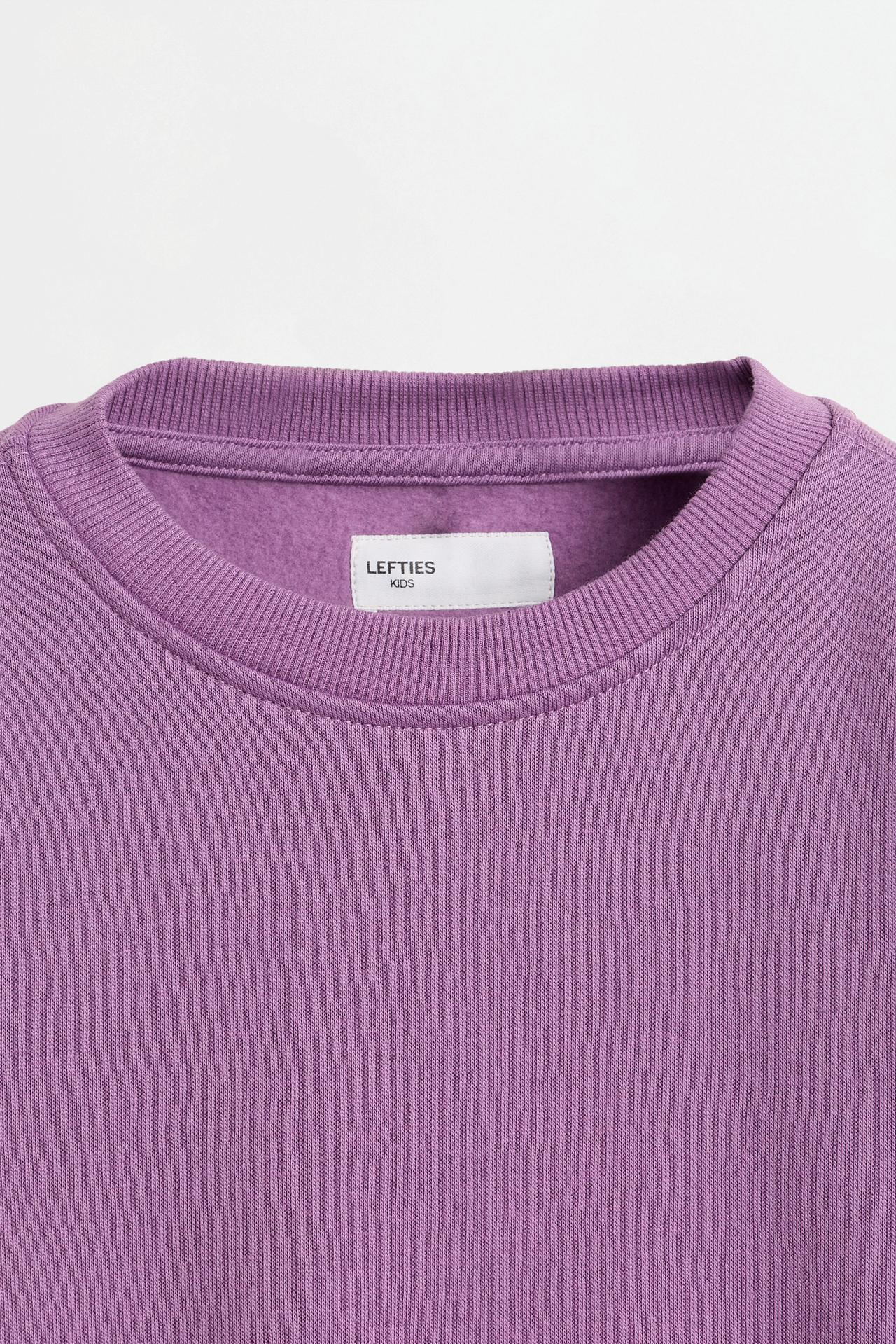 Plain plush sweatshirt — MAUVE PINK