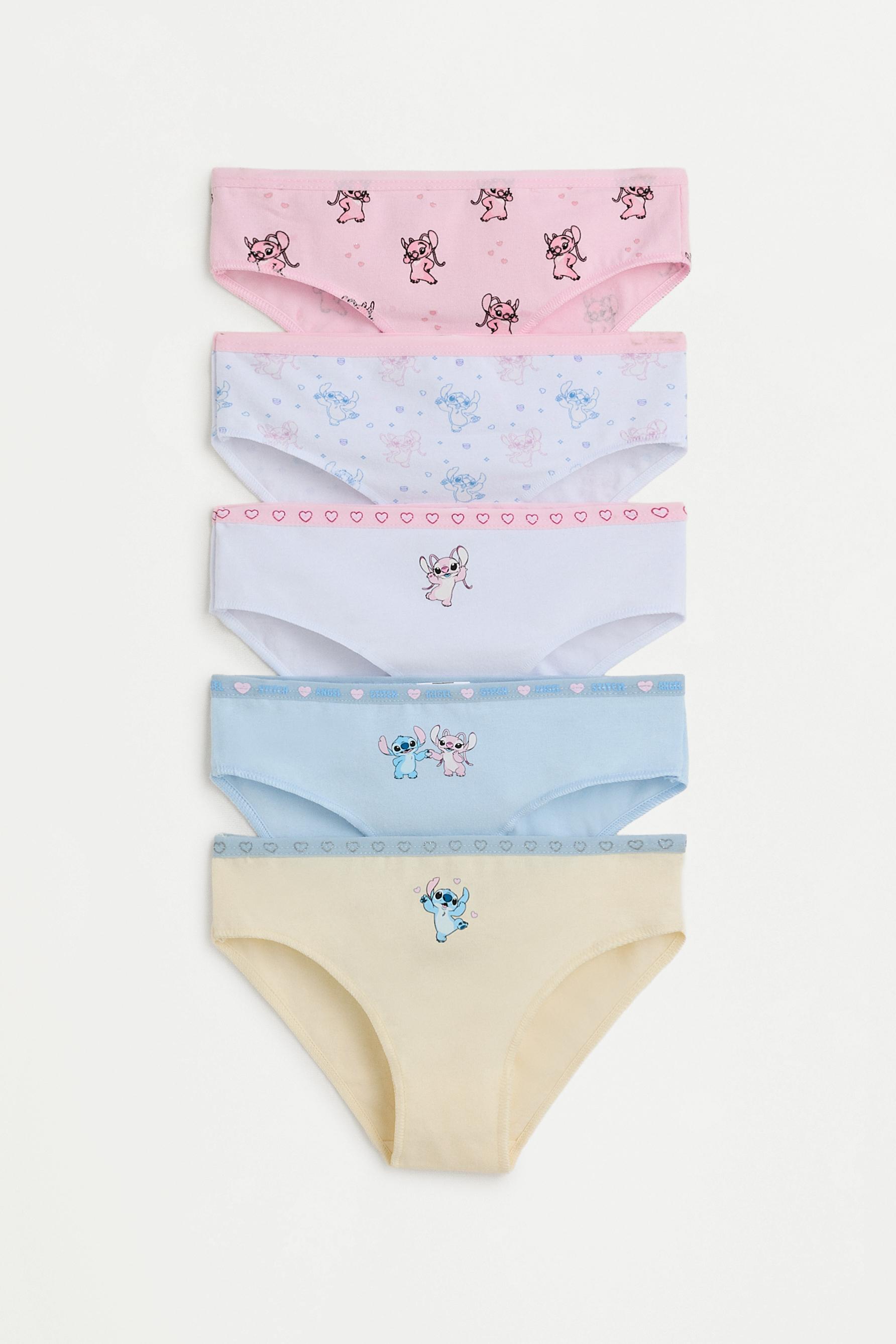 Stitch & Angel ©Disney Briefs (5-Pack) — WHITE/SKY BLUE