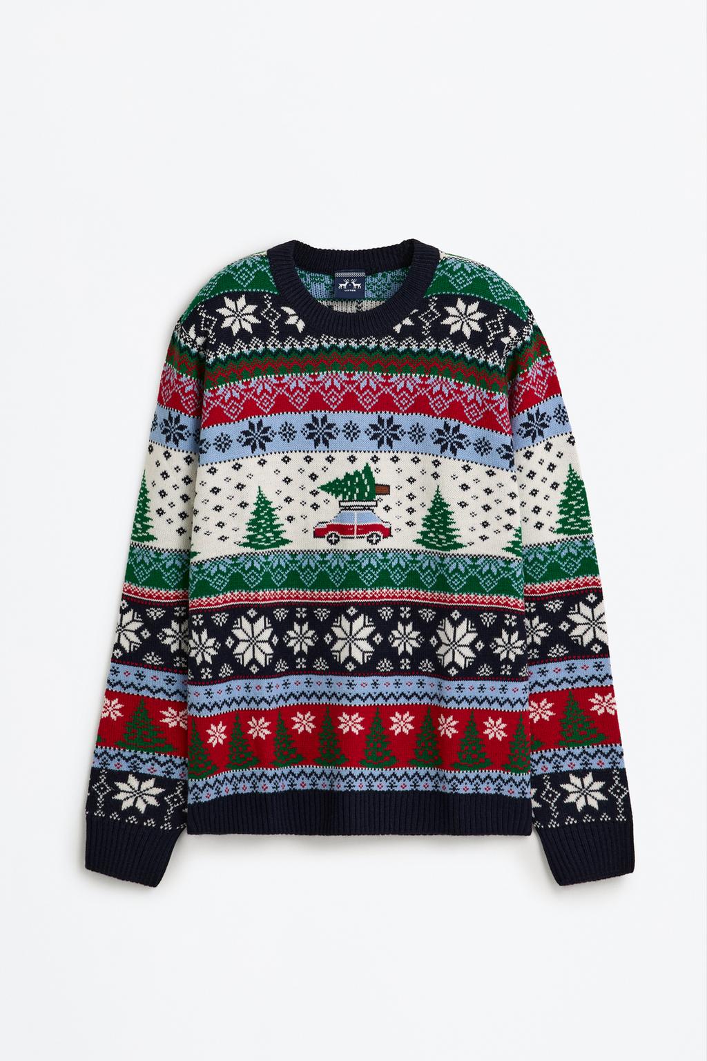 Hombre | Jersey cenefas navideñas