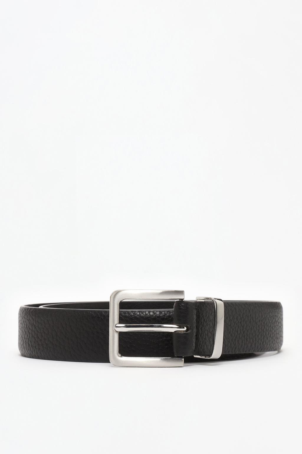 Embossed faux leather belt