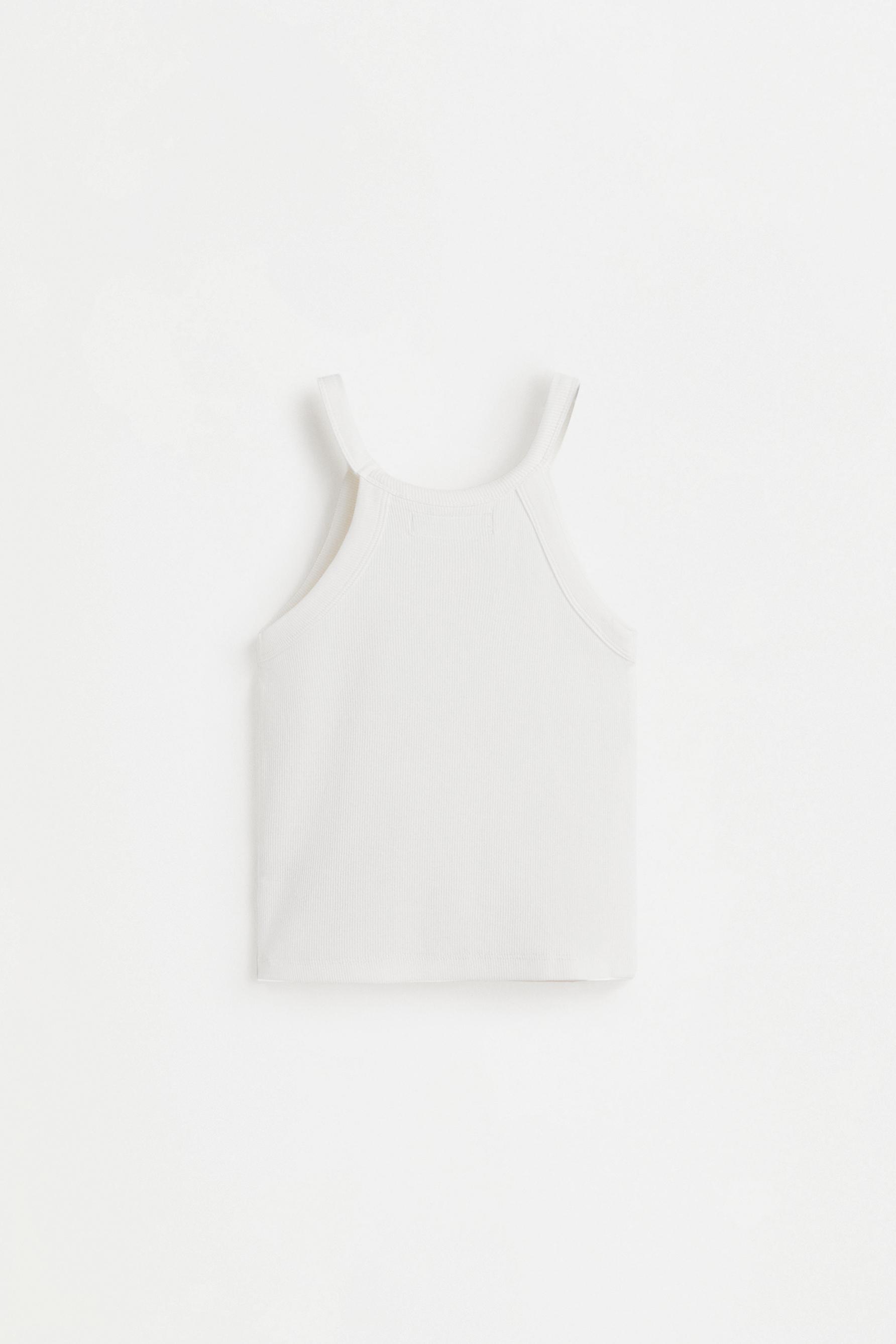 Slogan halter top — OFF WHITE