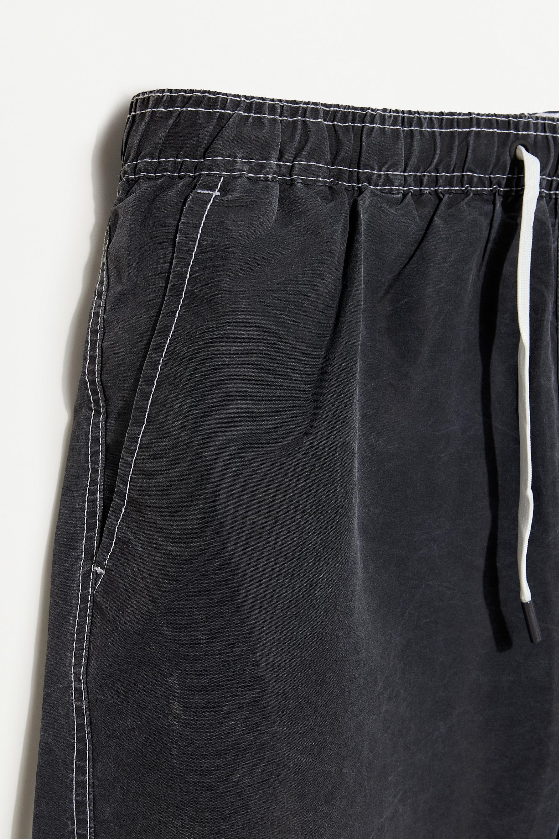 Faded-effect regular swimsuit — BLACK