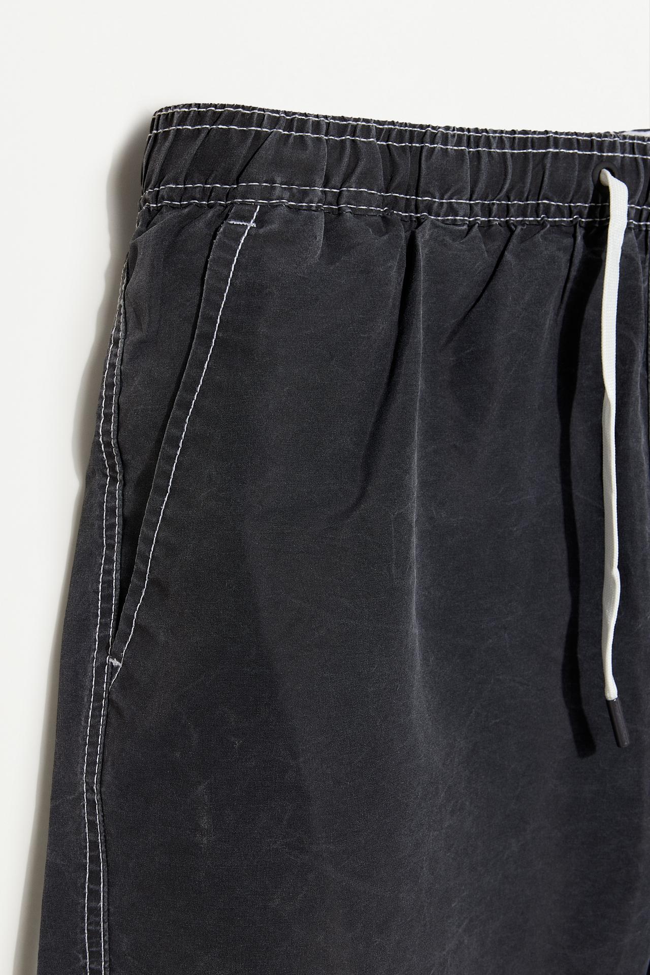 Faded-effect regular swimsuit — BLACK