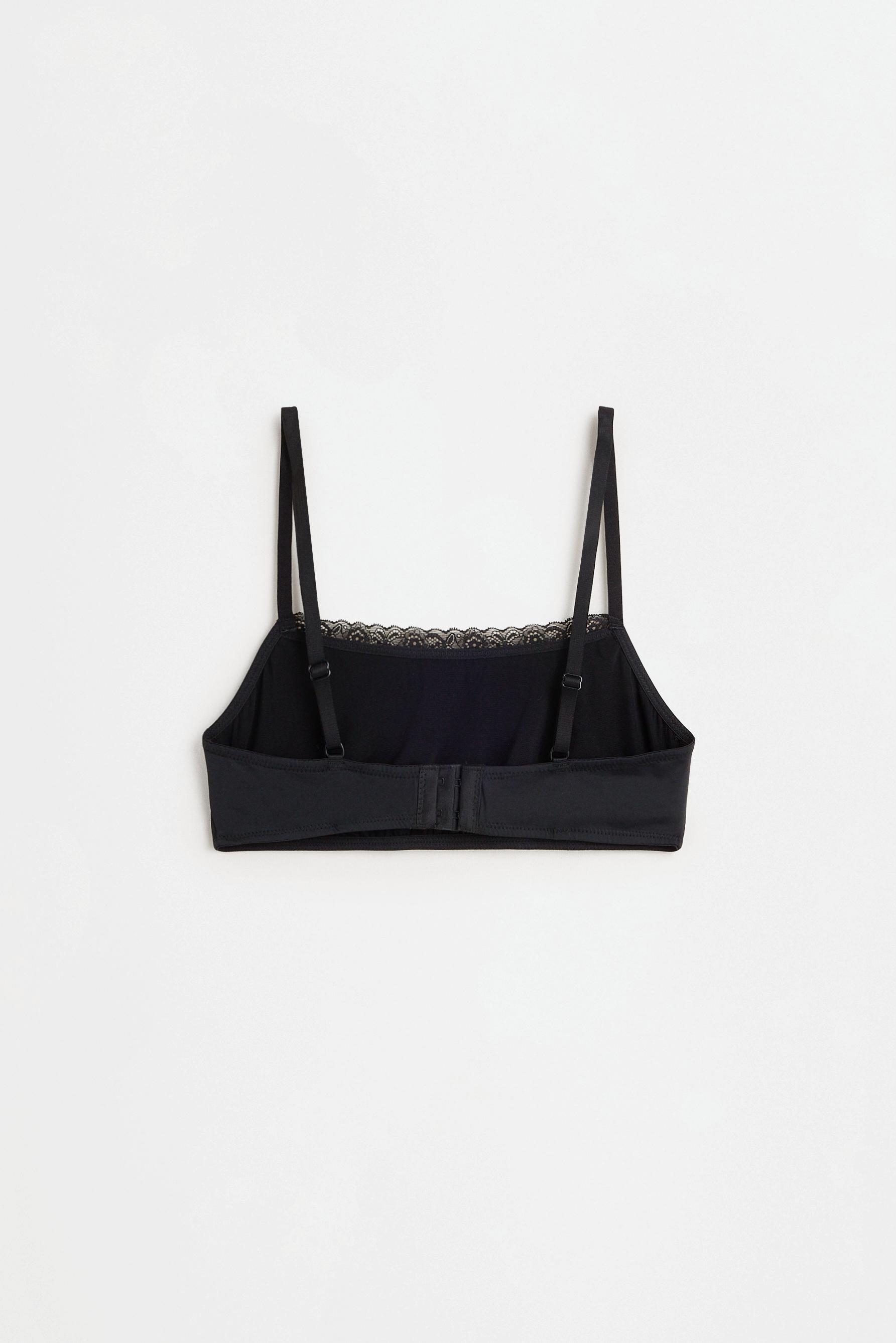Lace Bra Top (Pack of 2) — BLACK