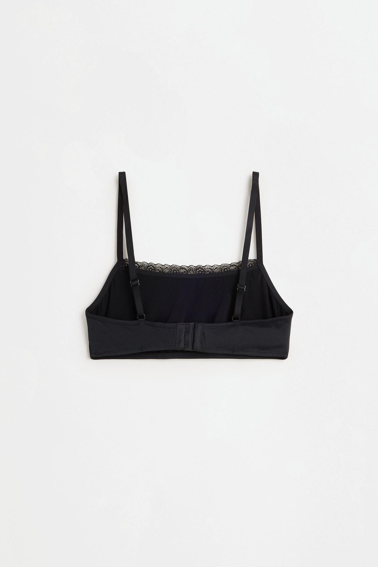 Lace Bra Top (Pack of 2) — BLACK