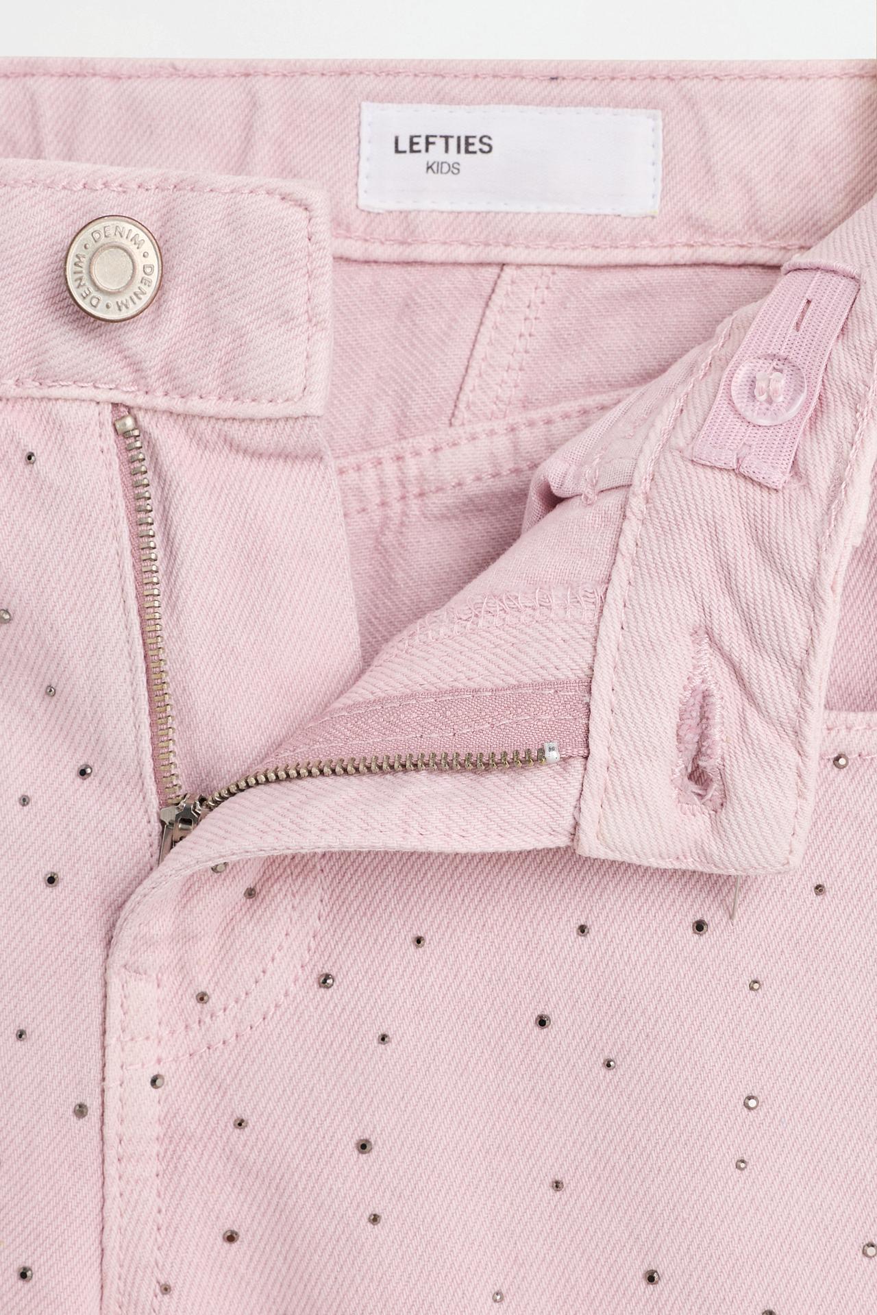 Wide-leg jeans with rhinestones — MAUVE