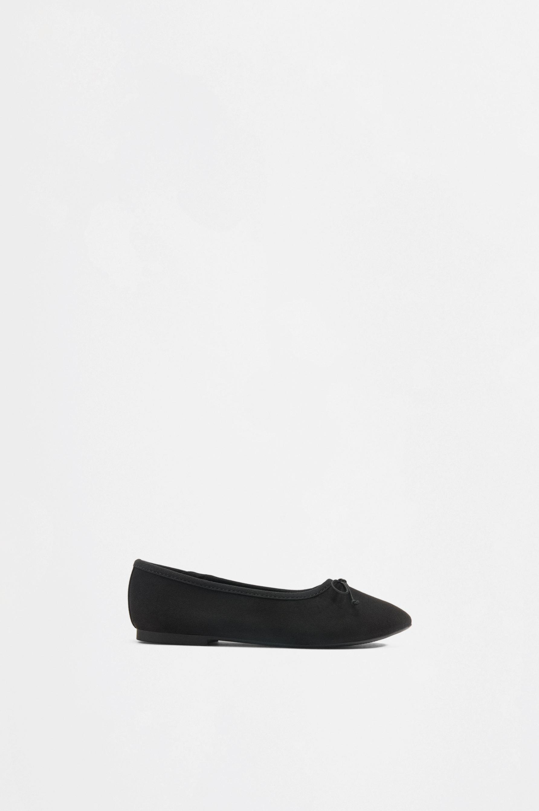 Bow ballet flats — BLACK