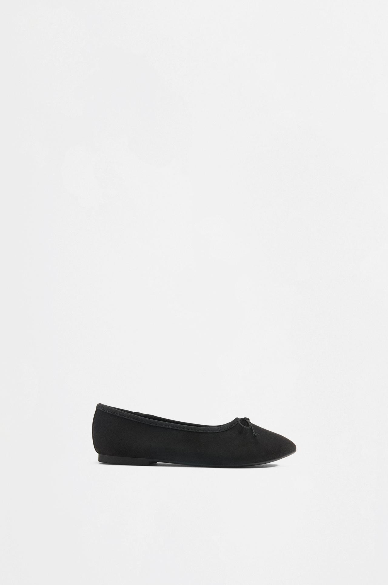 Bow ballet flats — BLACK