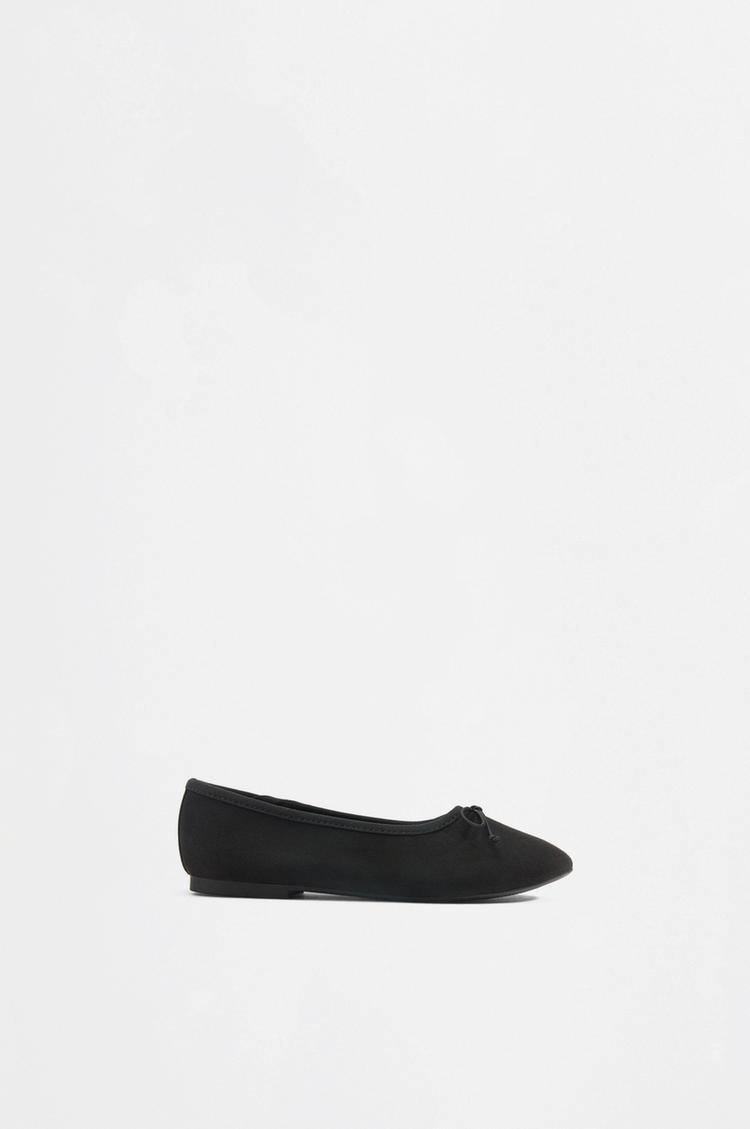 Bow ballet flats — BLACK
