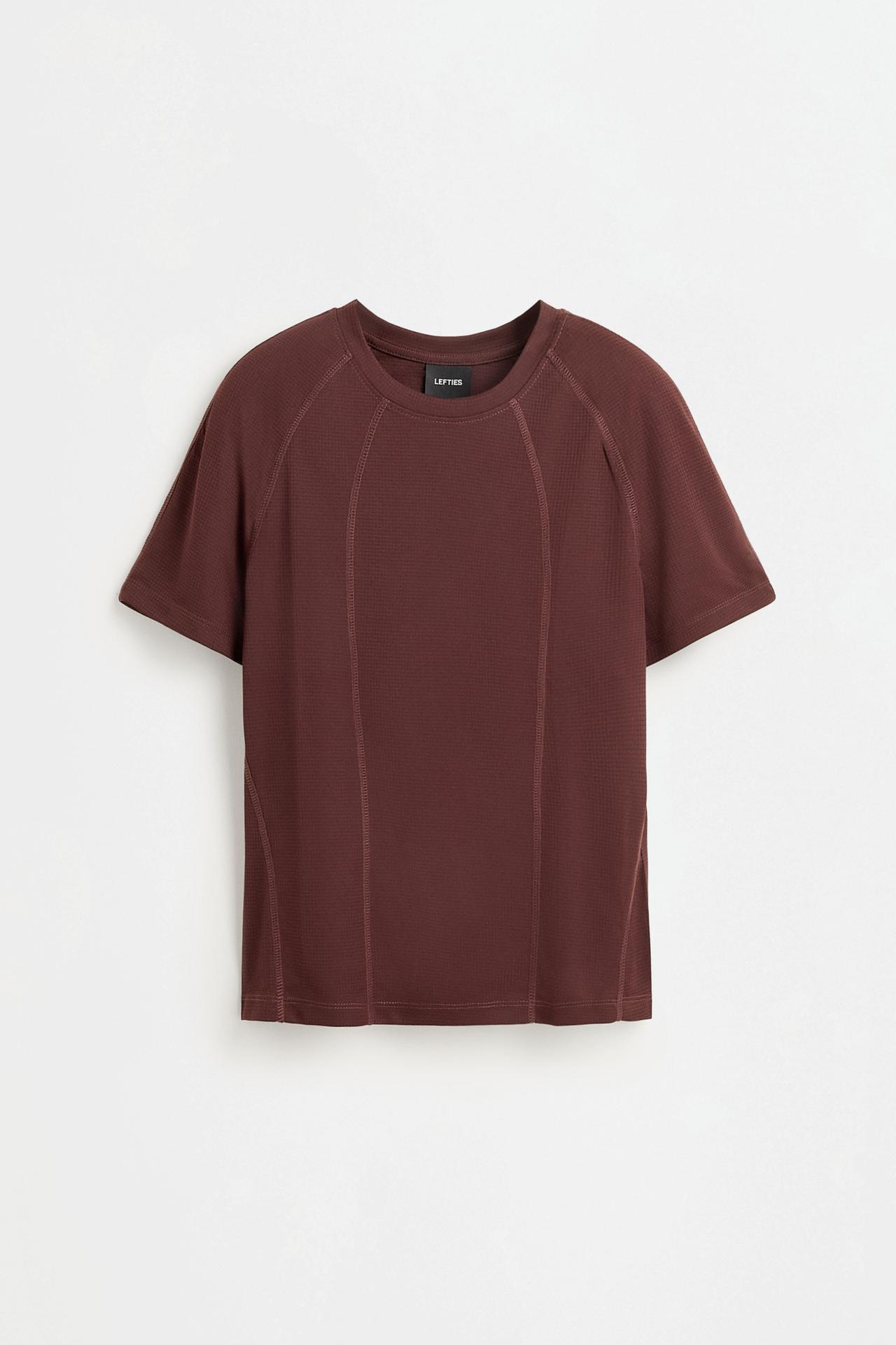 Seamed sports T-shirt — WINE