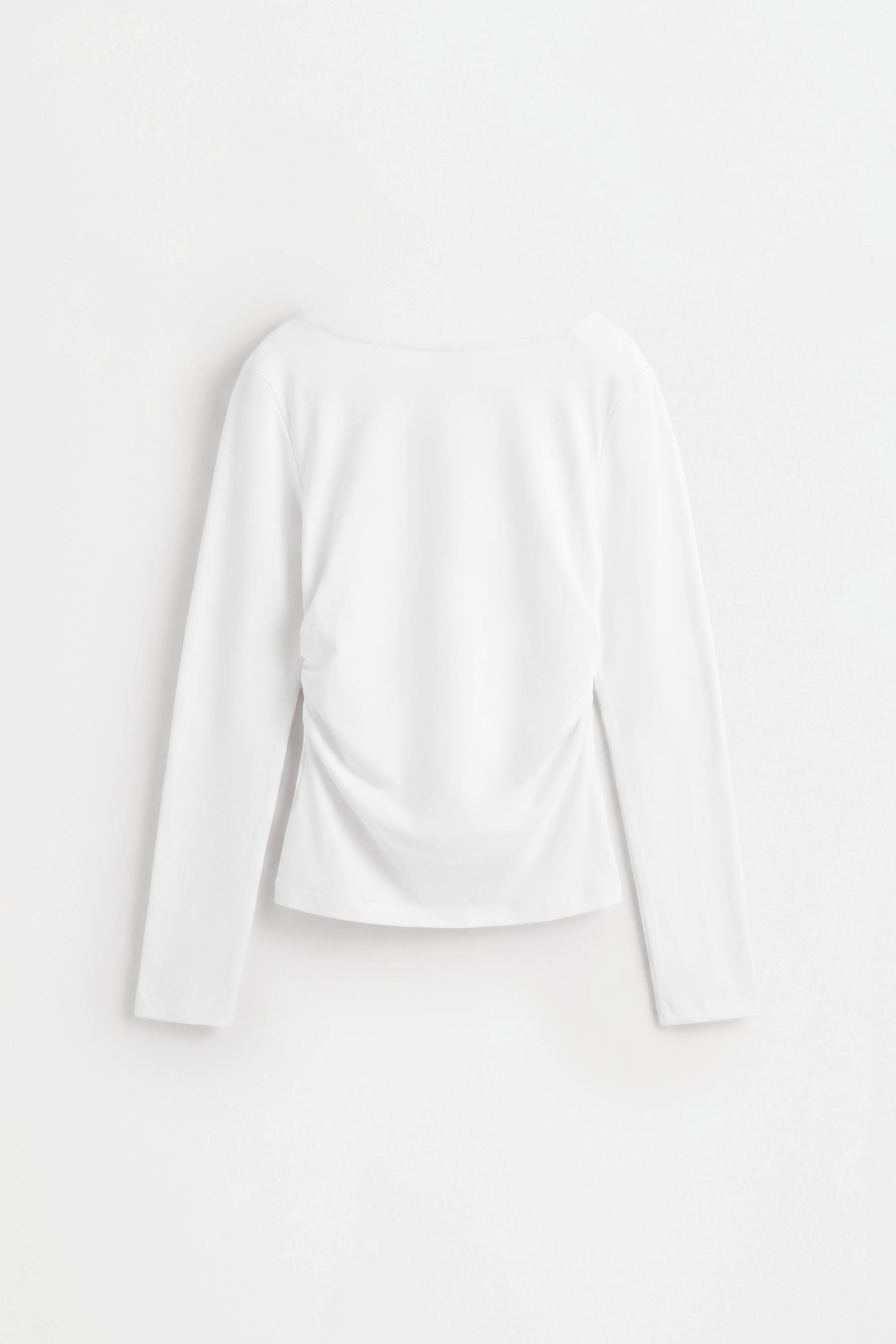 Ruched T-shirt — OFF WHITE