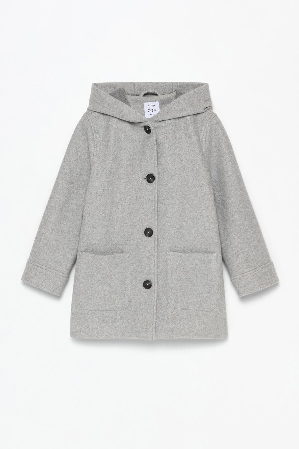 Hooded felt texture coat
