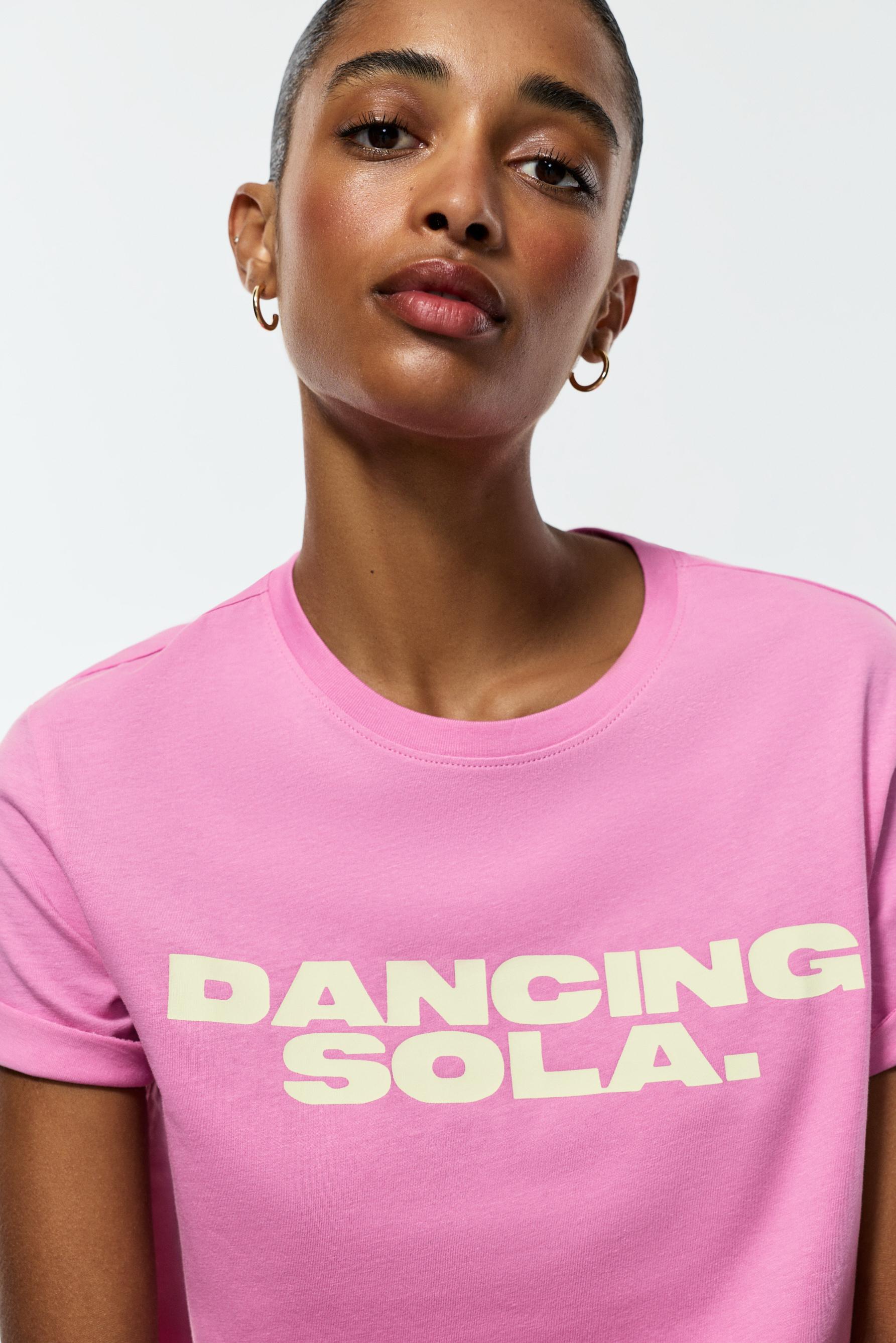 Printed T-shirt — FUCHSIA