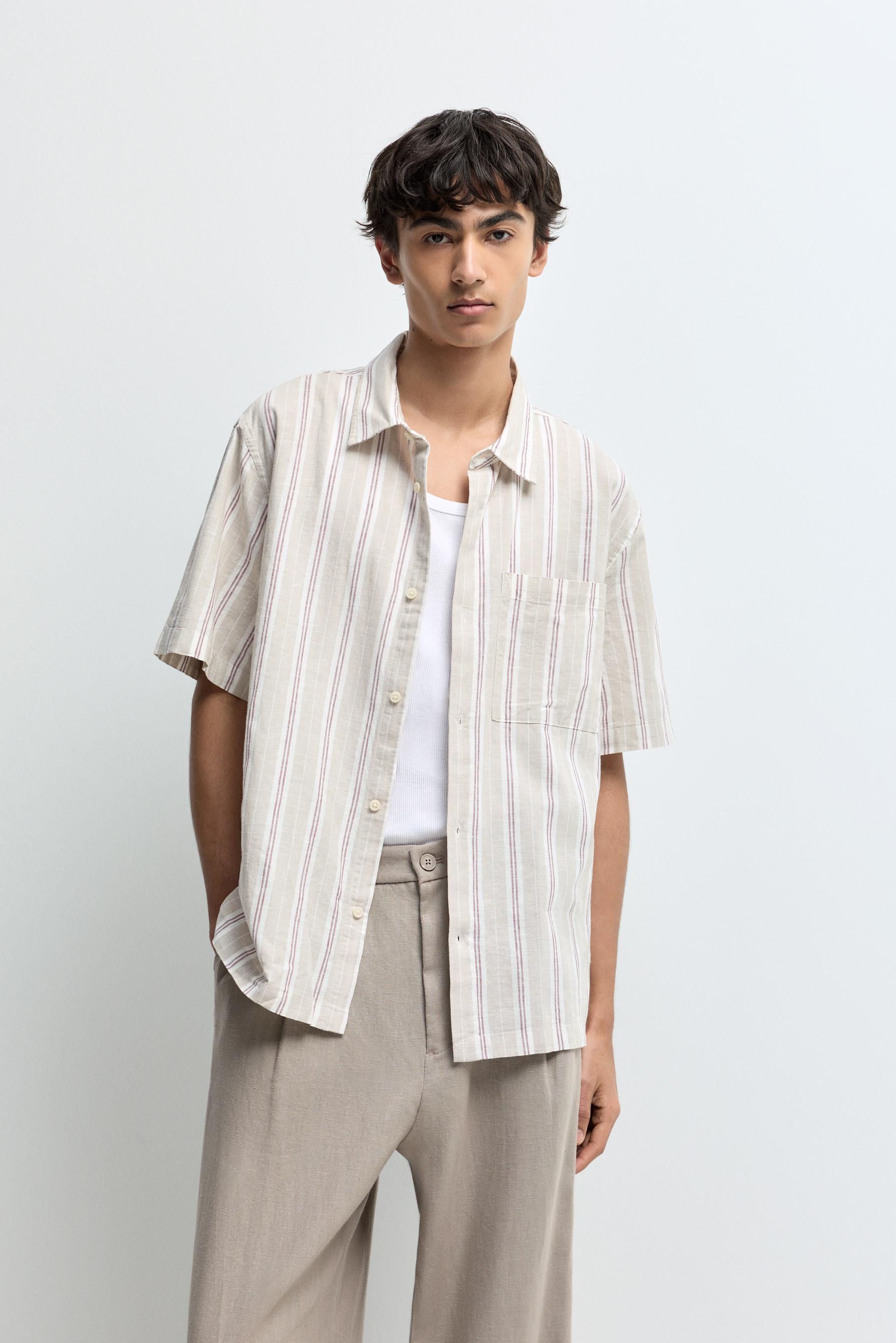 Camisa rayas lino - algodón