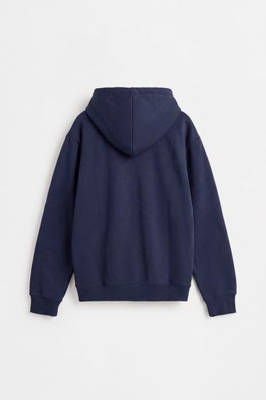 Basic zip-up hoodie — NAVY 7