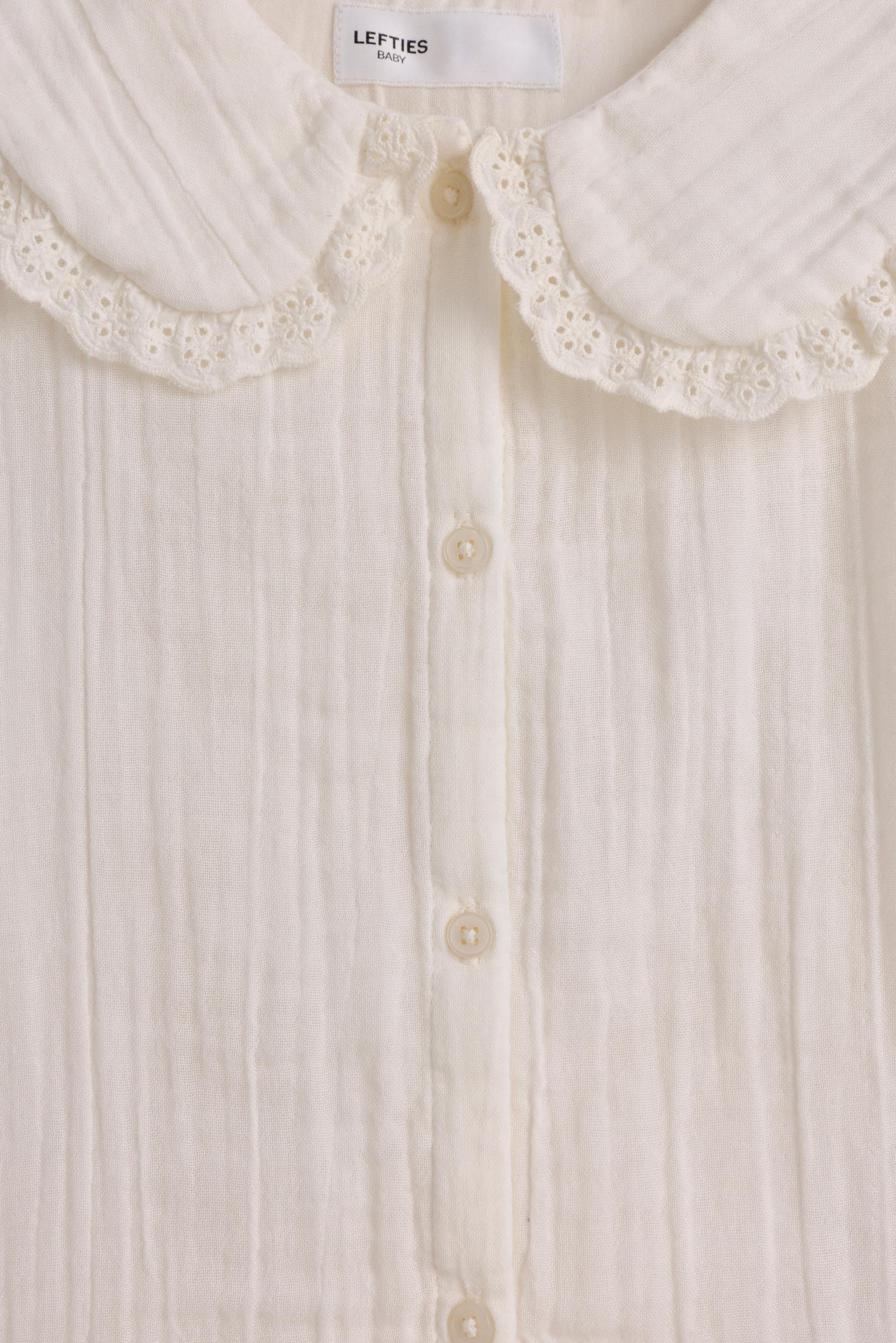 Peter Pan collar shirt — WHITE