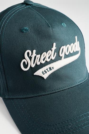 Slogan embroidery cap — GREEN 3