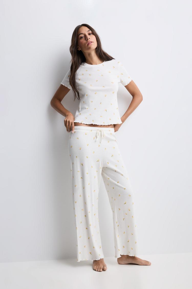 Printed pyjamas — PASTEL YELLOW