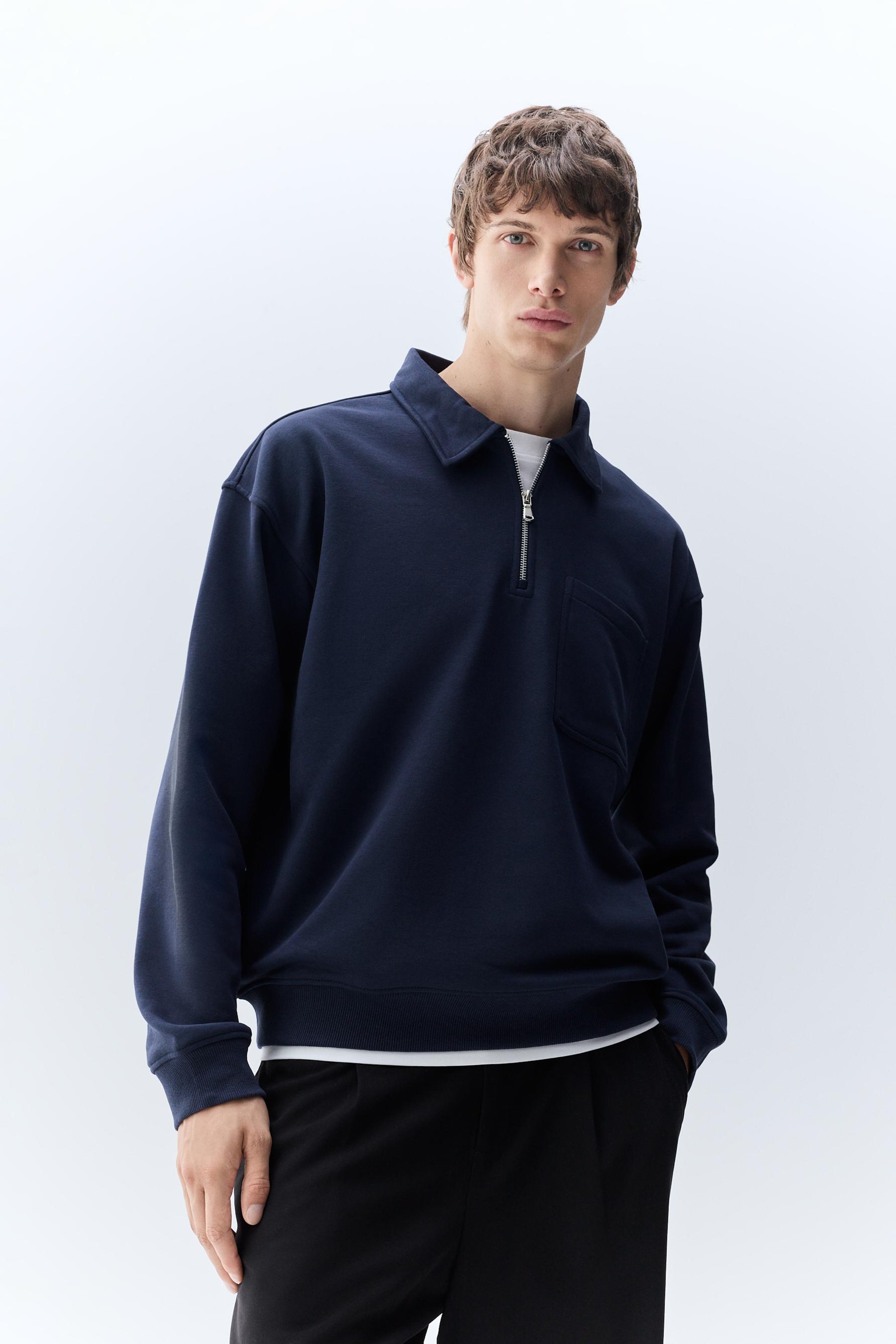 Sudadera cuello polo