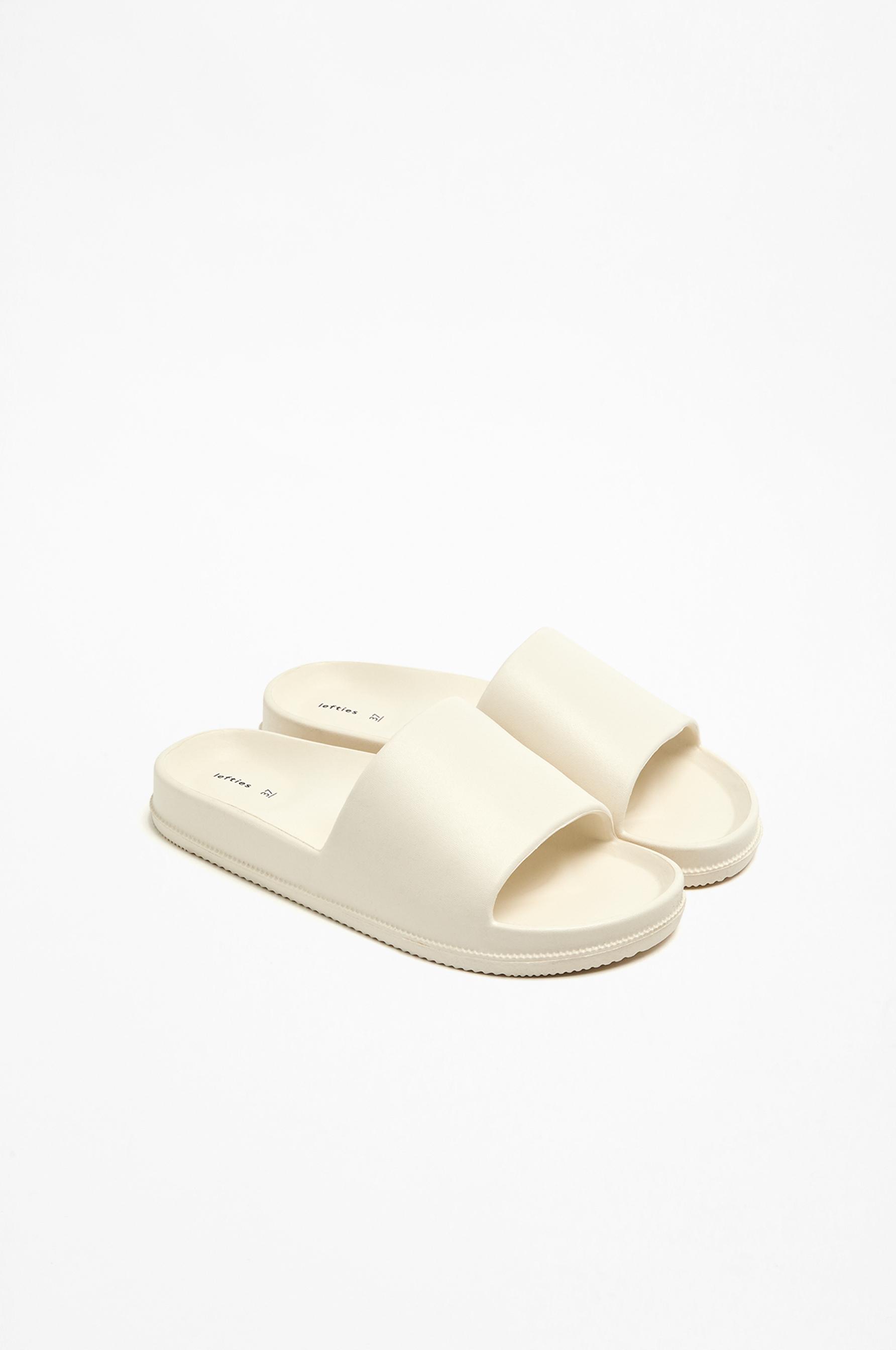 Shower slide sandals — ECRU