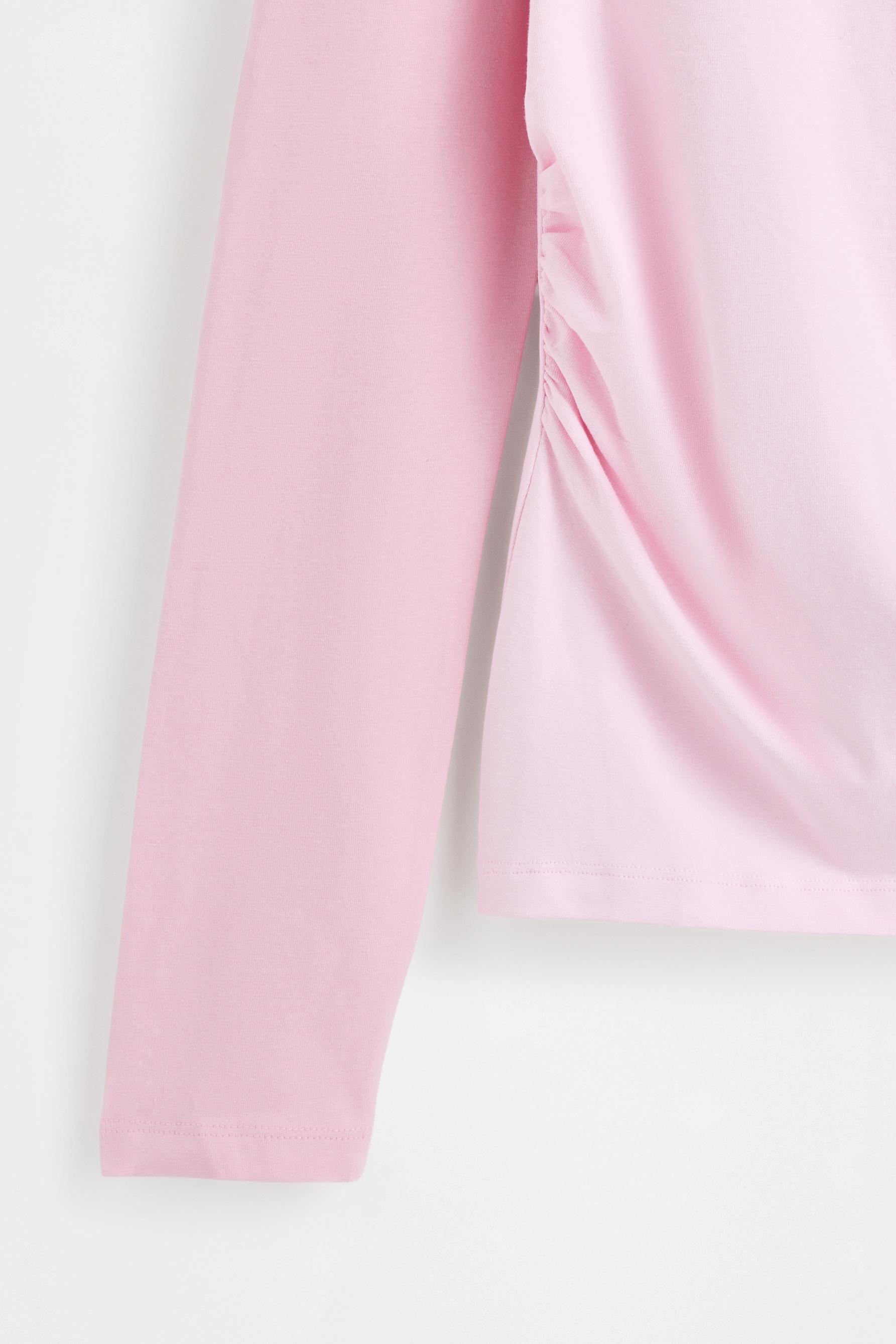 Ruched T-shirt — PASTEL PINK