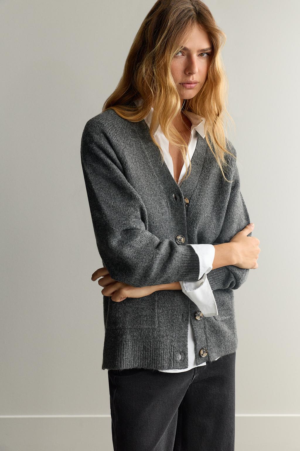 Fluffy knit jacket