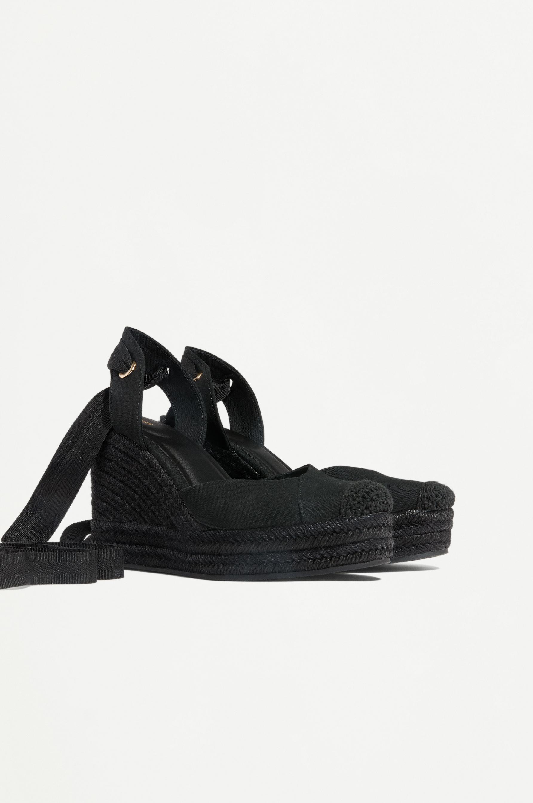 Jute wedge — BLACK