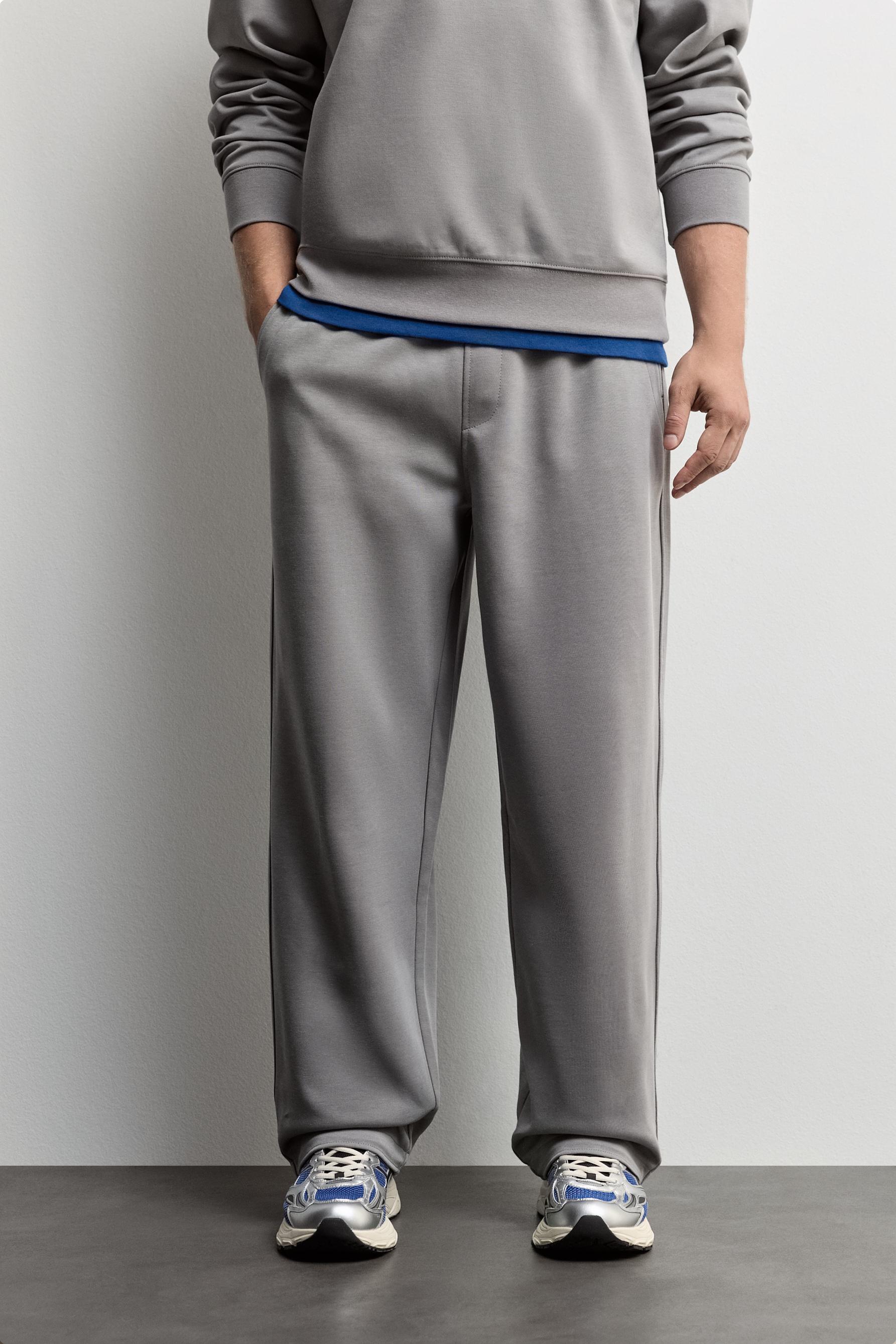 Interlock baggy joggers — MEDIUM GREY
