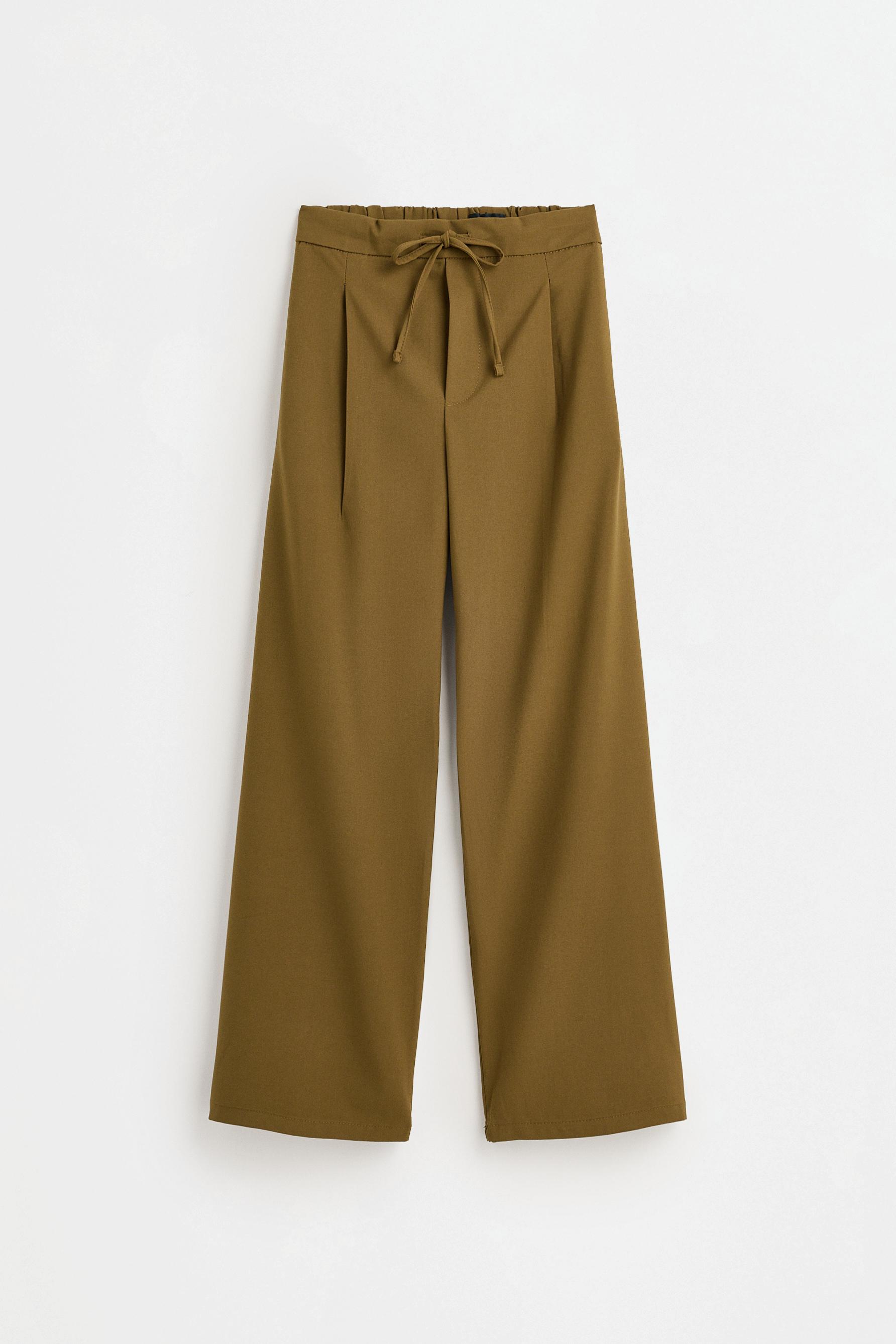 Basic straight trousers — DARK KHAKI