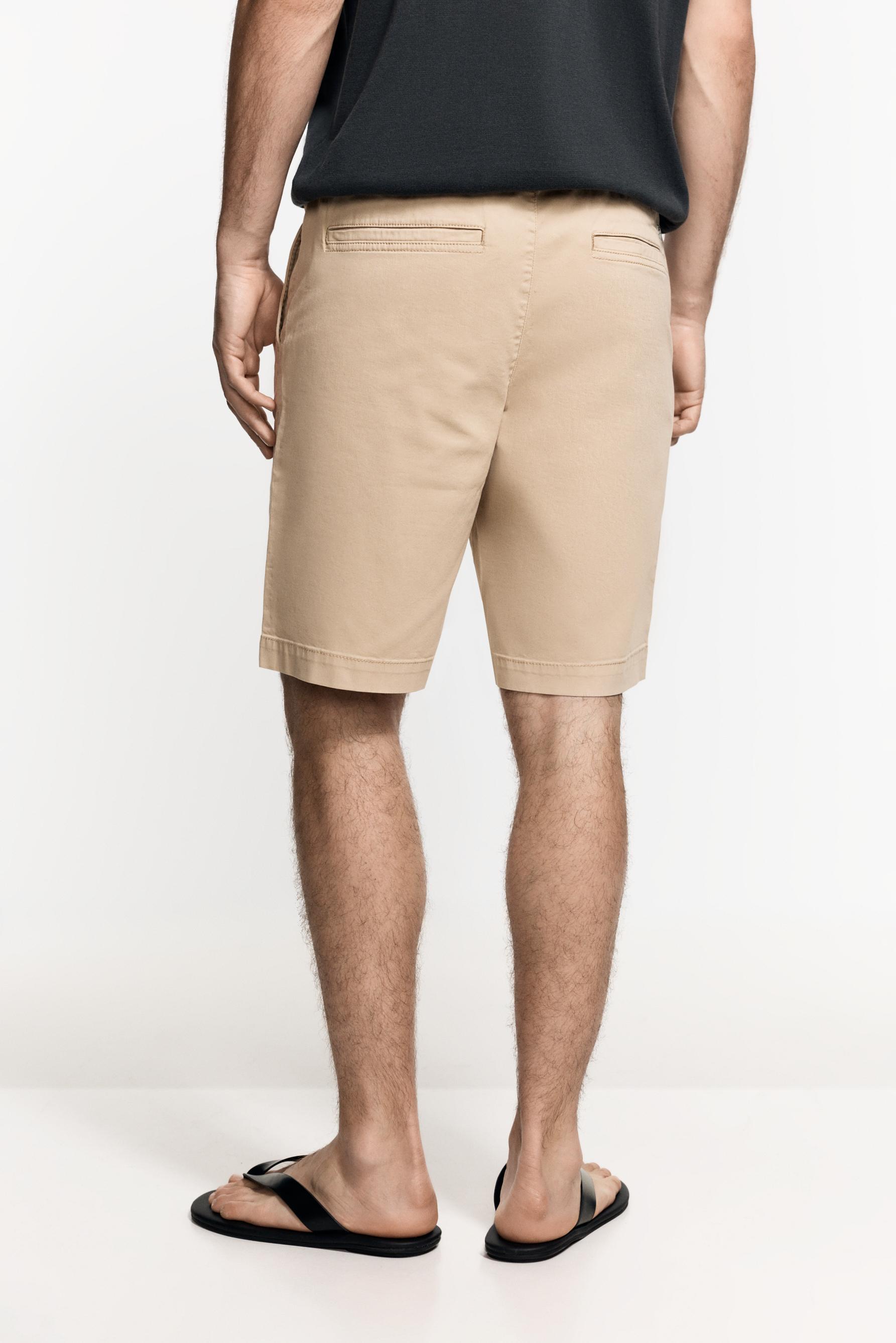 Jogger Bermuda shorts — BEIGE