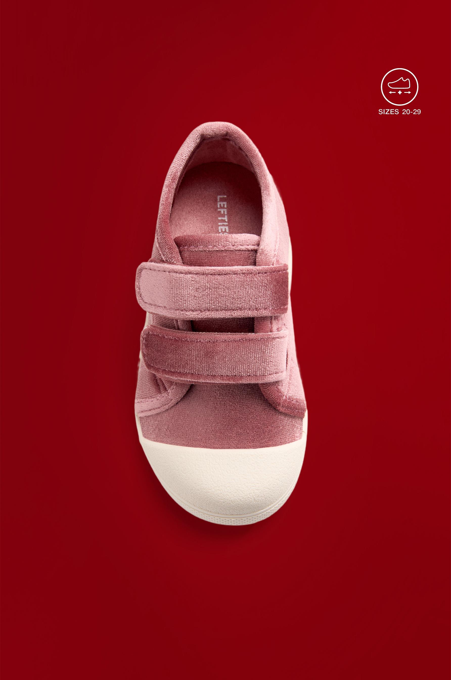 Velvet toecap slipper — PINK