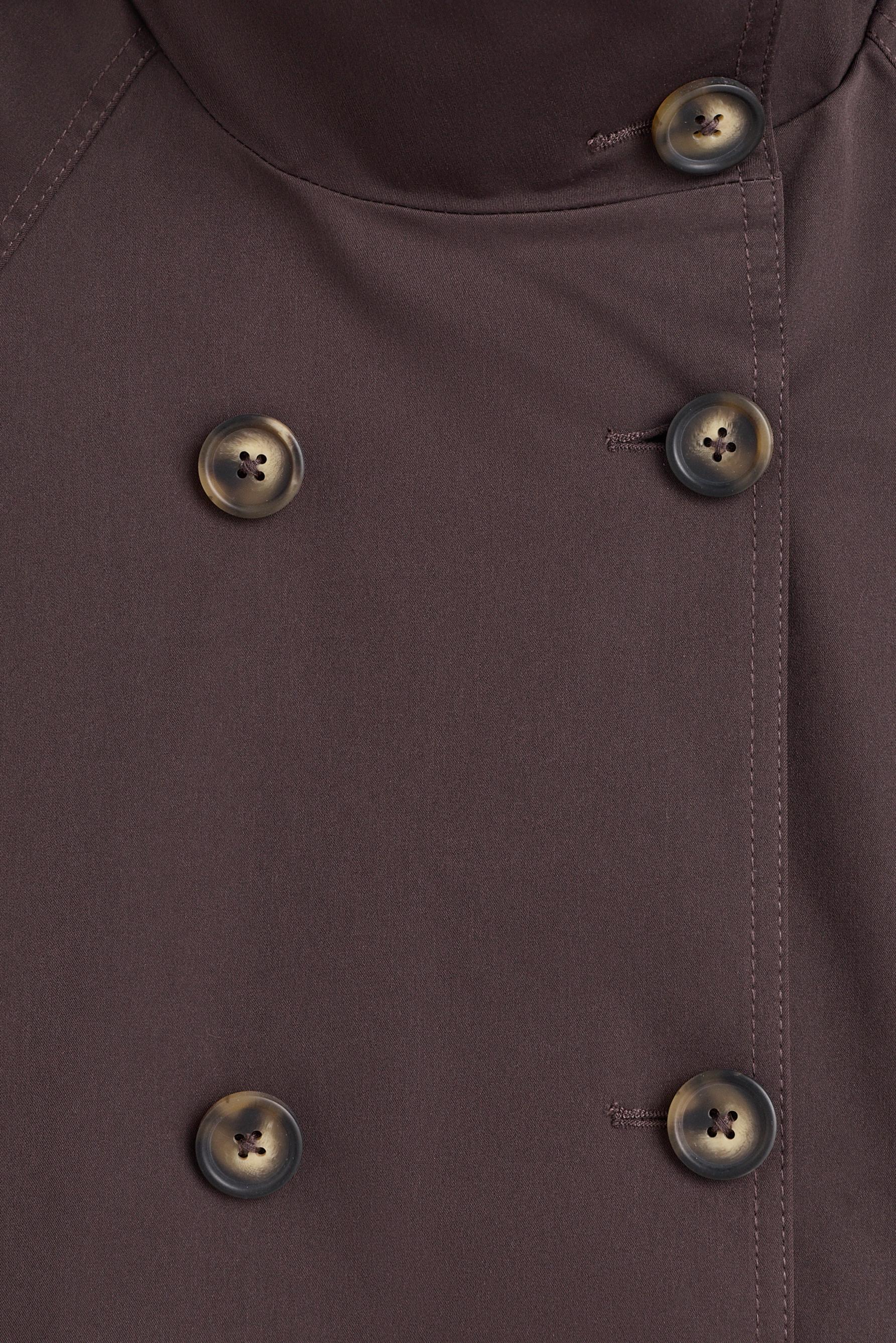 Short trench coat — DARK BROWN