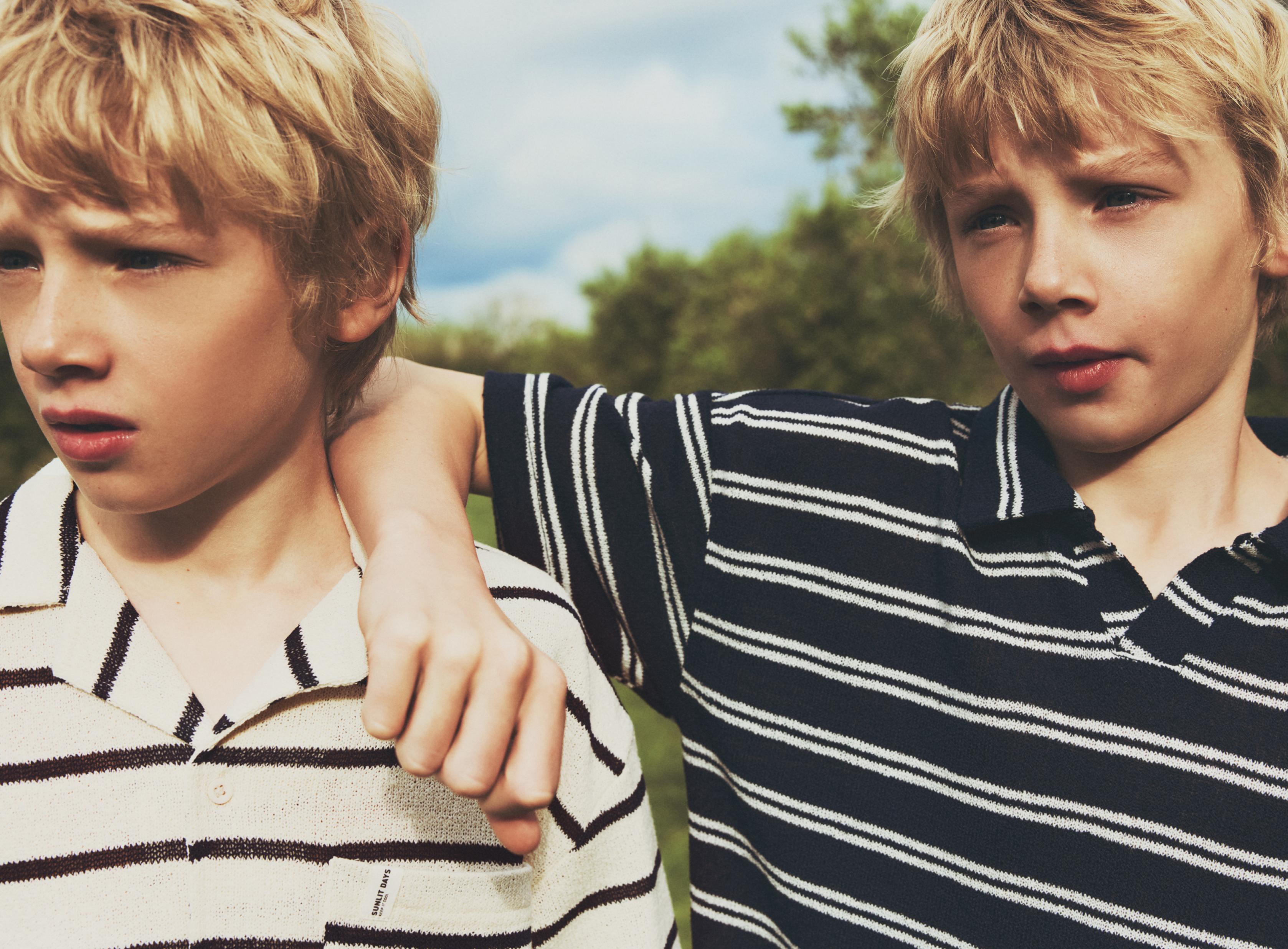 Bias cut striped shirt — ECRU