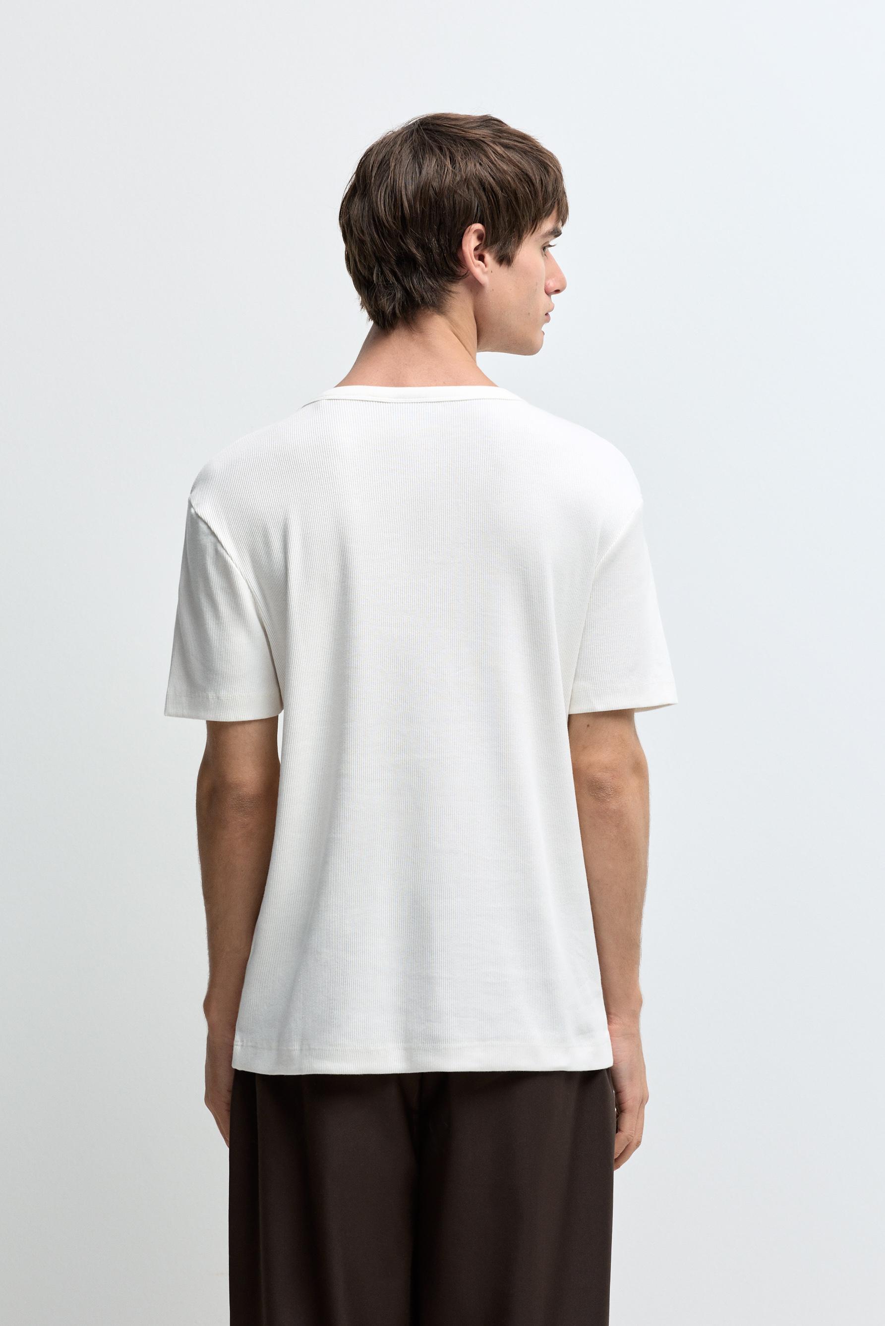 Henley T-shirt — OFF WHITE