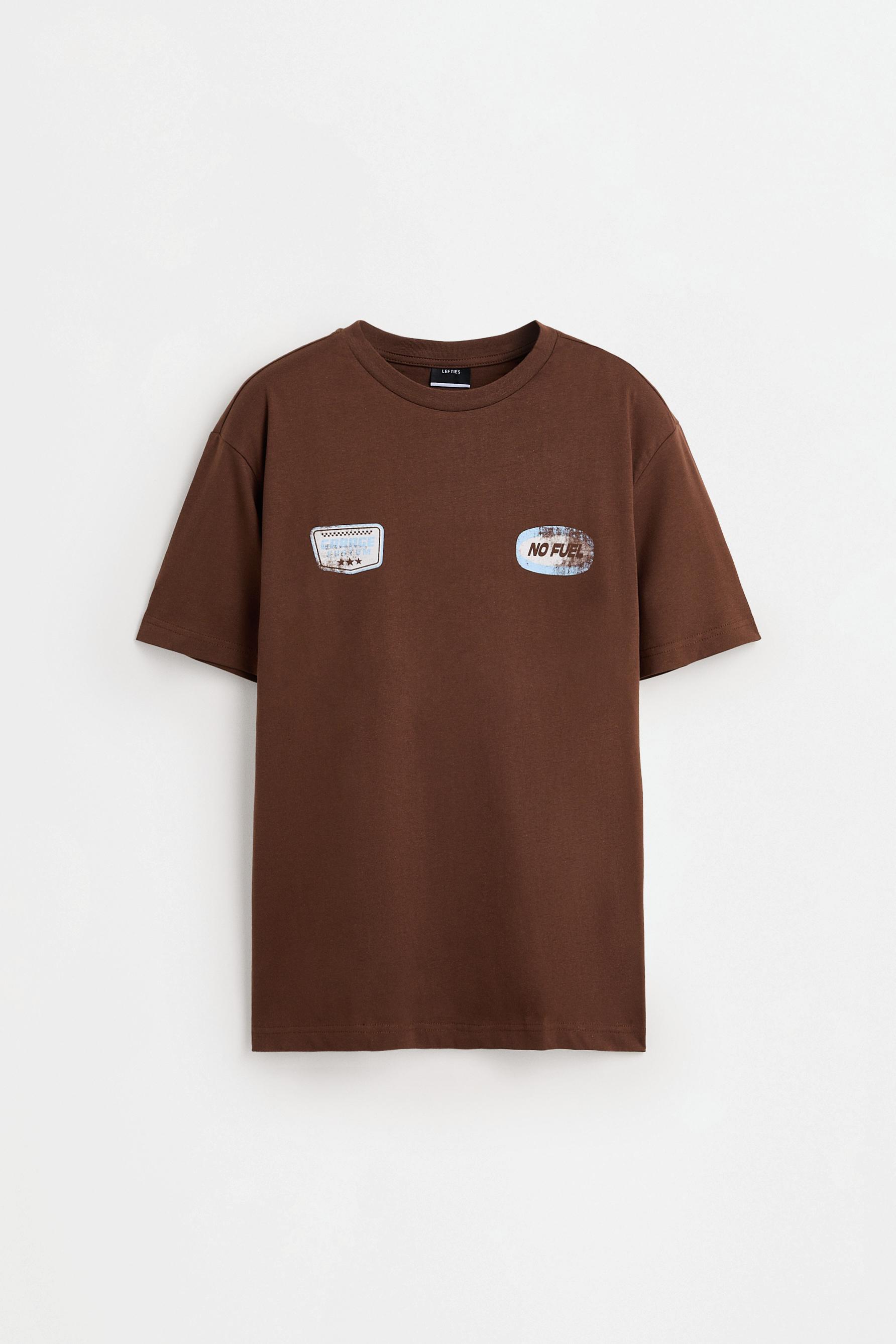 Printed T-shirt — BROWN