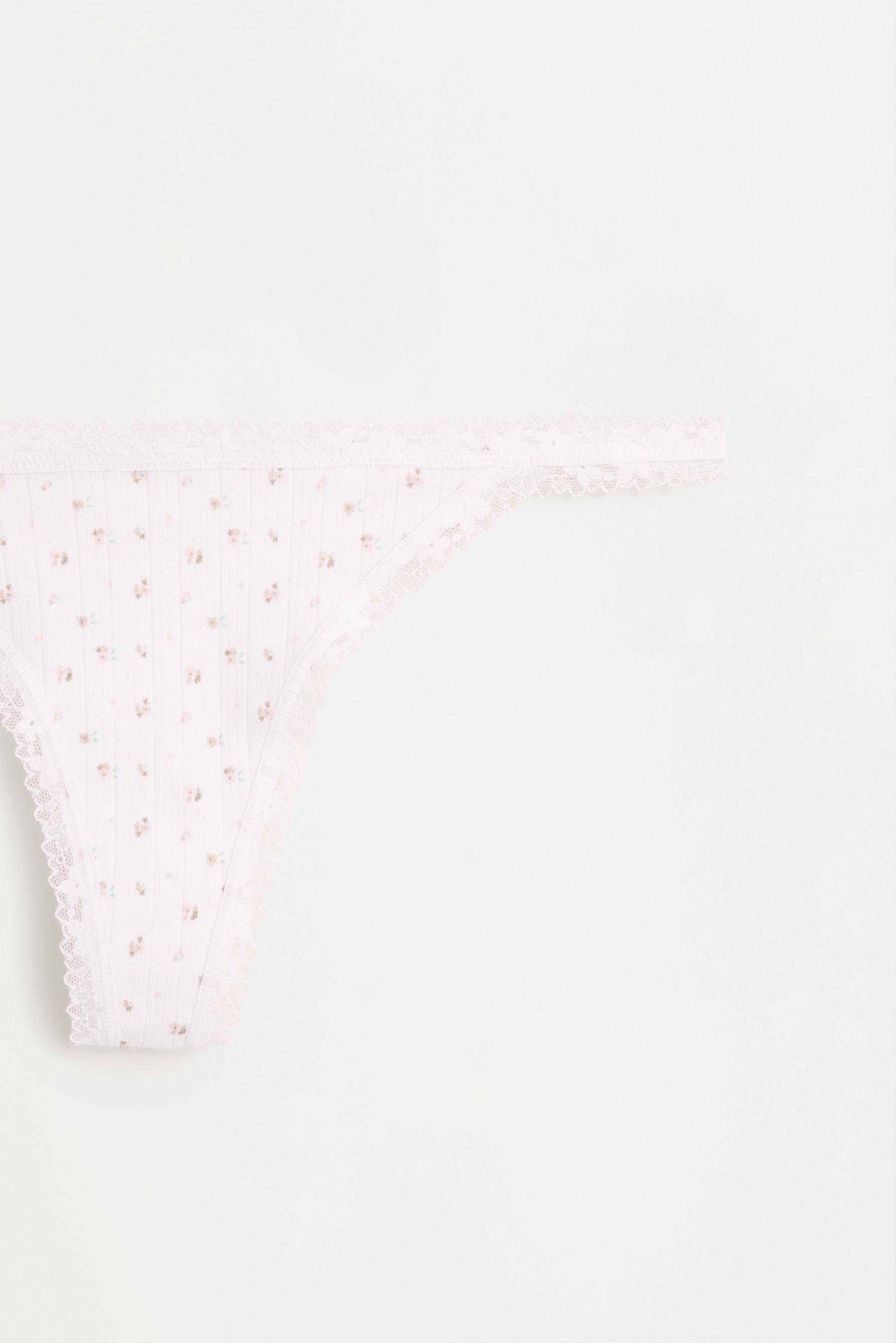 Lace thongs (2-pack) — WHITE