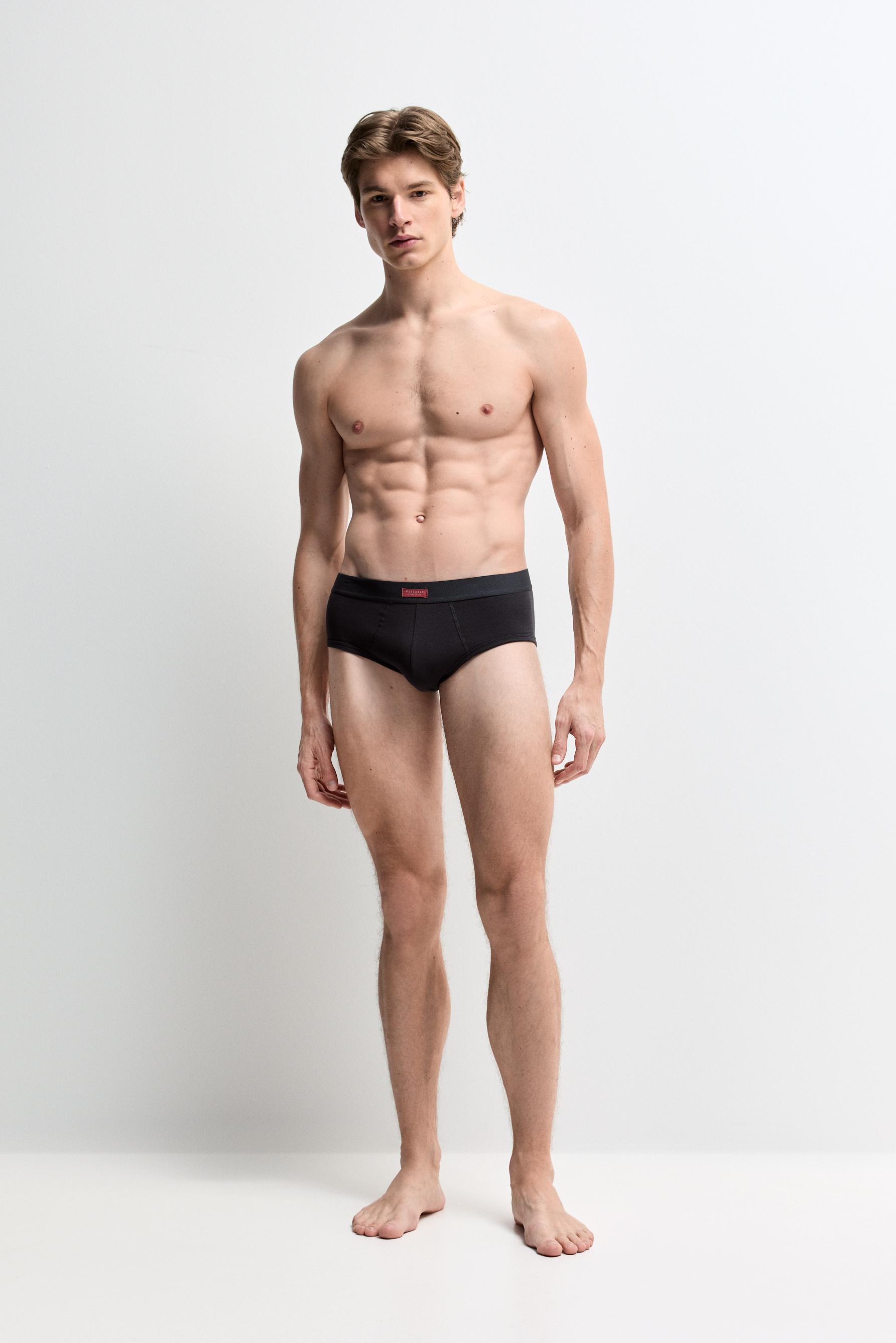 Briefs with text (Pack of 5) — MAROON